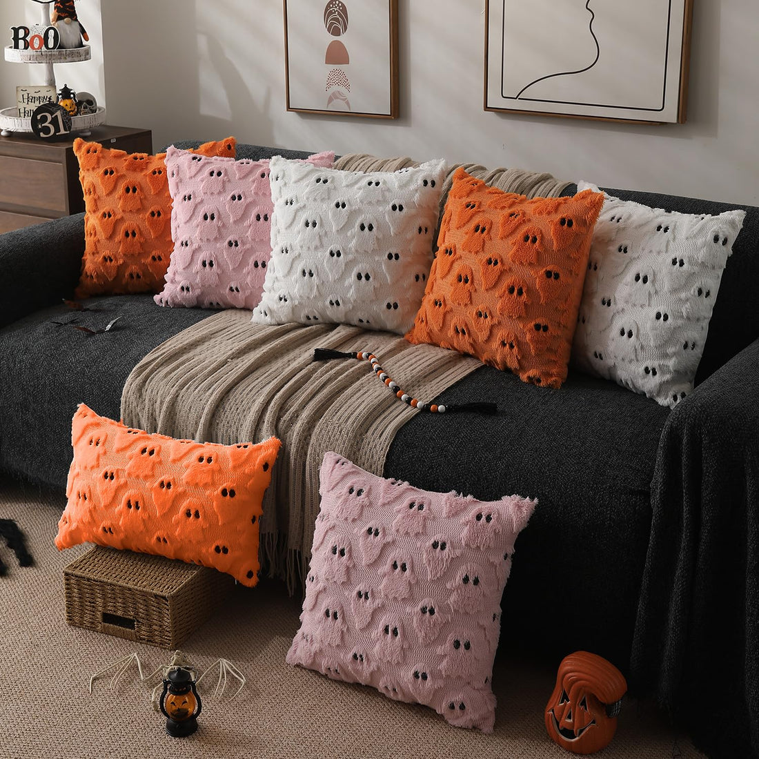 DFXSZ Halloween Ghost Pillow Covers – Set of 2 - DFXSZ Halloween Ghost Pillow Covers – Set of 2