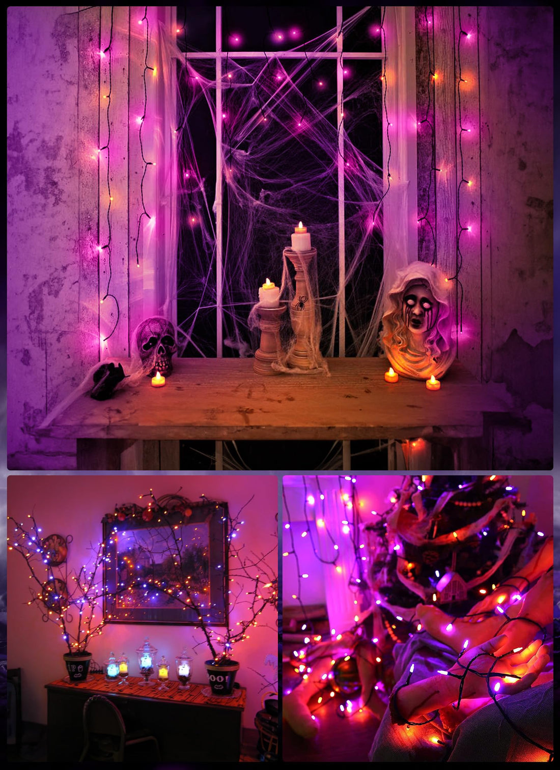 Minetom 25FT Halloween Purple String Lights - Minetom 25FT Halloween Purple String Lights