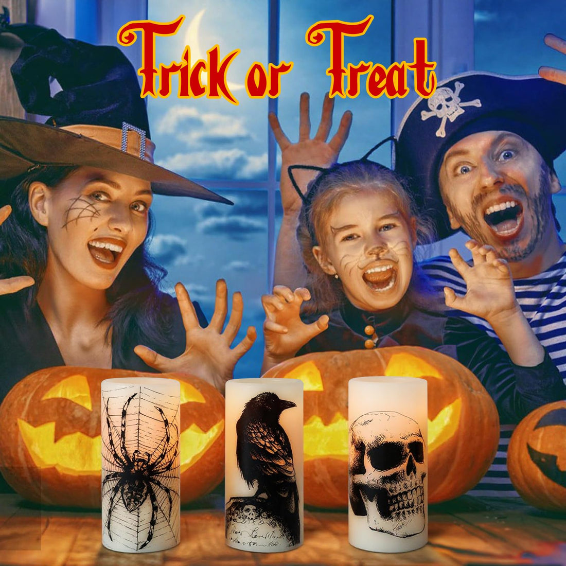 Eldnacele Halloween Flameless LED Candles - Eldnacele Halloween Flameless LED Candles