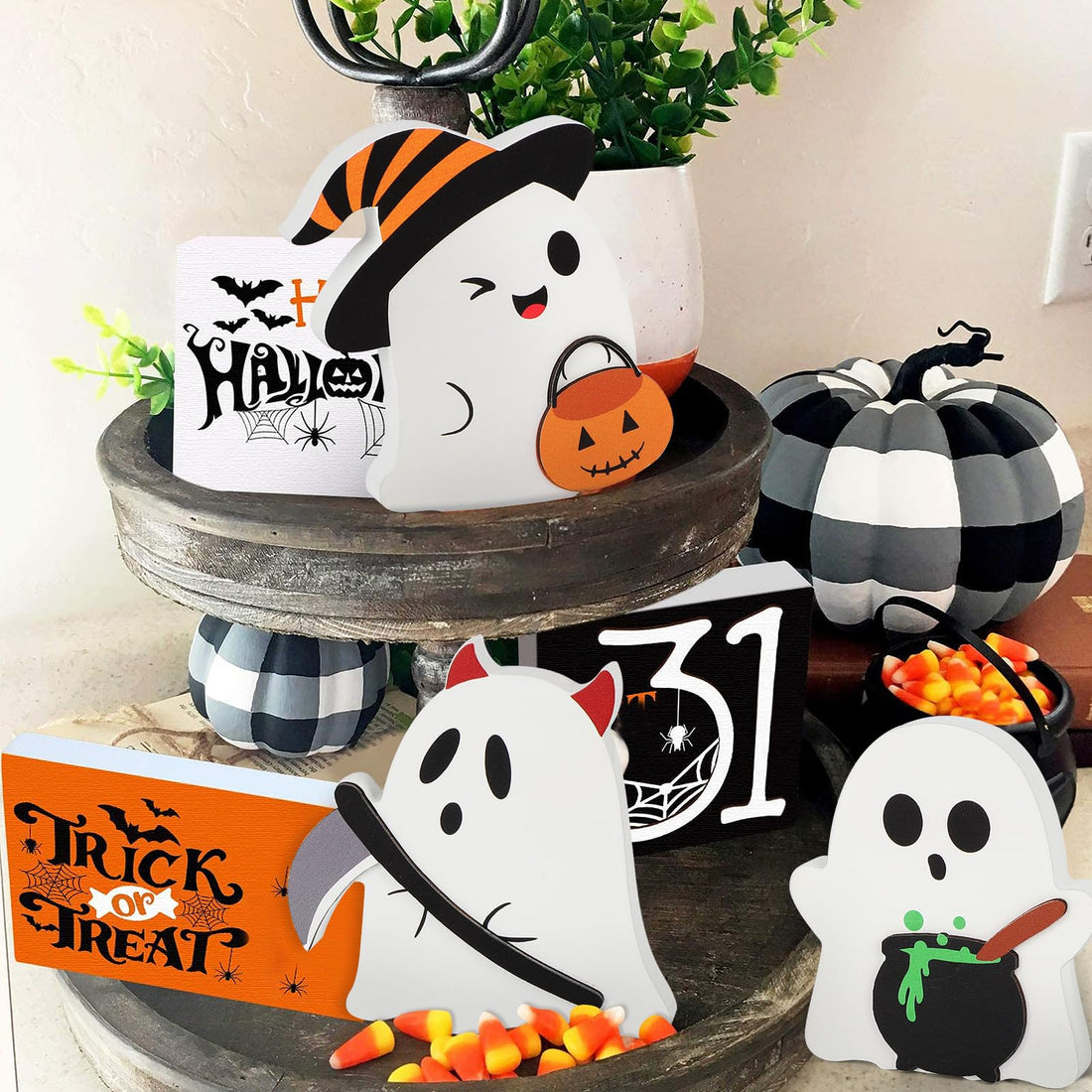 COCHIE Cute Ghost Halloween Decorations Indoor - COCHIE Cute Ghost Halloween Decorations Indoor