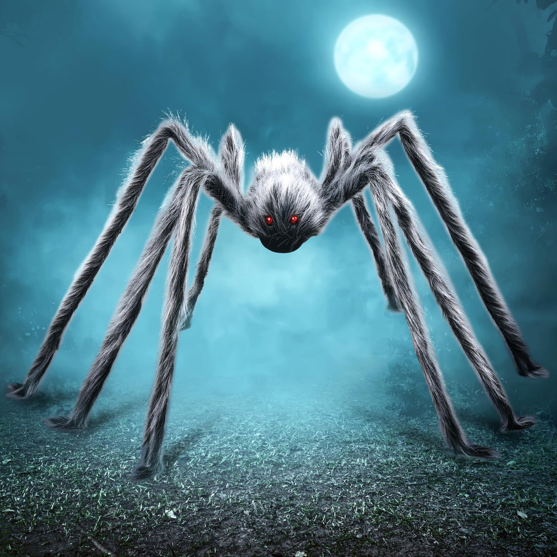 JOYIN 5ft Giant Halloween Spider – Large Black Spider for Outdoor Yard - JOYIN 5ft Giant Halloween Spider – Large Black Spider for Outdoor Yard