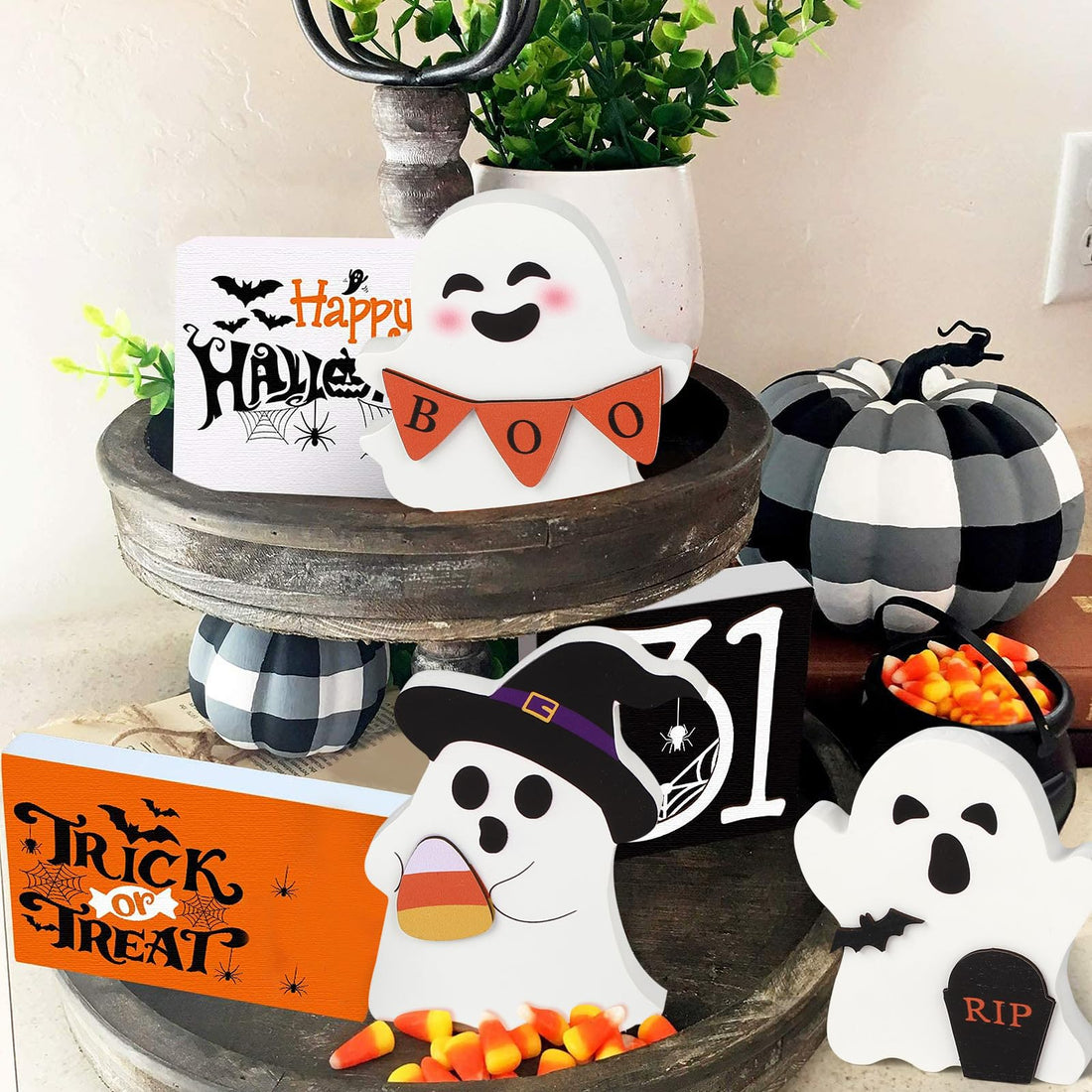 COCHIE Cute Ghost Halloween Decorations Indoor - COCHIE Cute Ghost Halloween Decorations Indoor