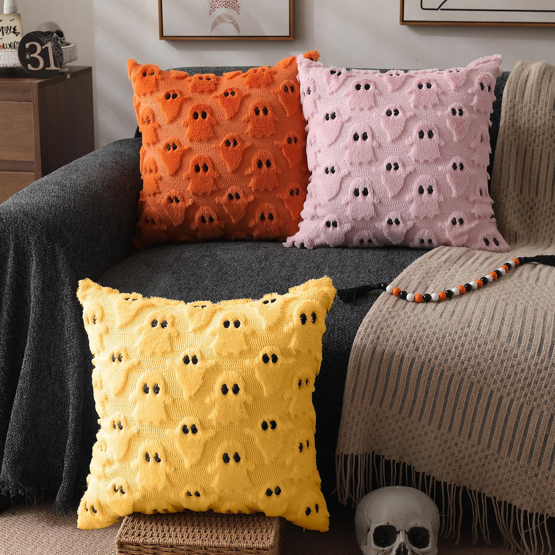 DFXSZ Halloween Ghost Pillow Covers – Set of 2 - DFXSZ Halloween Ghost Pillow Covers – Set of 2