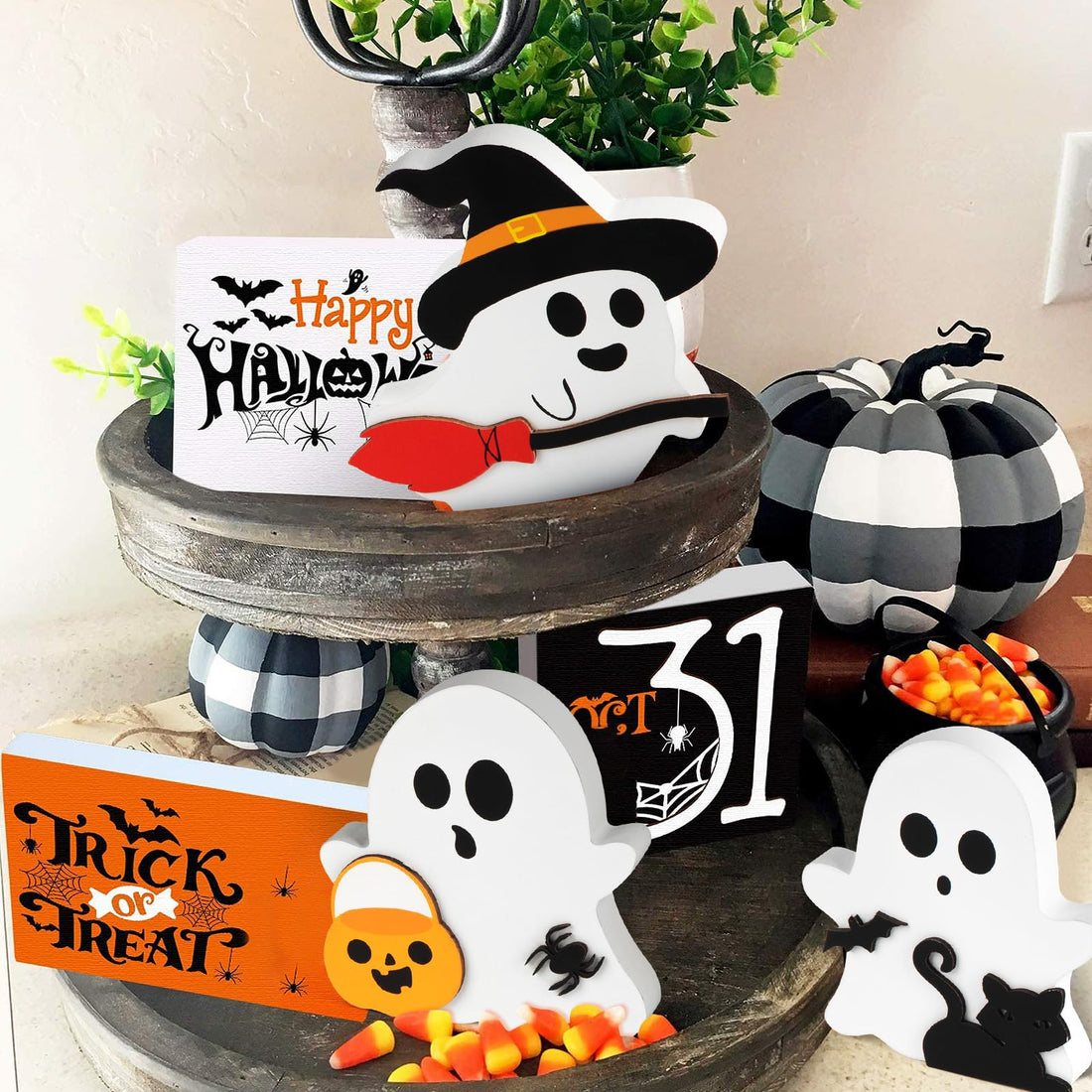 COCHIE Cute Ghost Halloween Decorations Indoor - COCHIE Cute Ghost Halloween Decorations Indoor