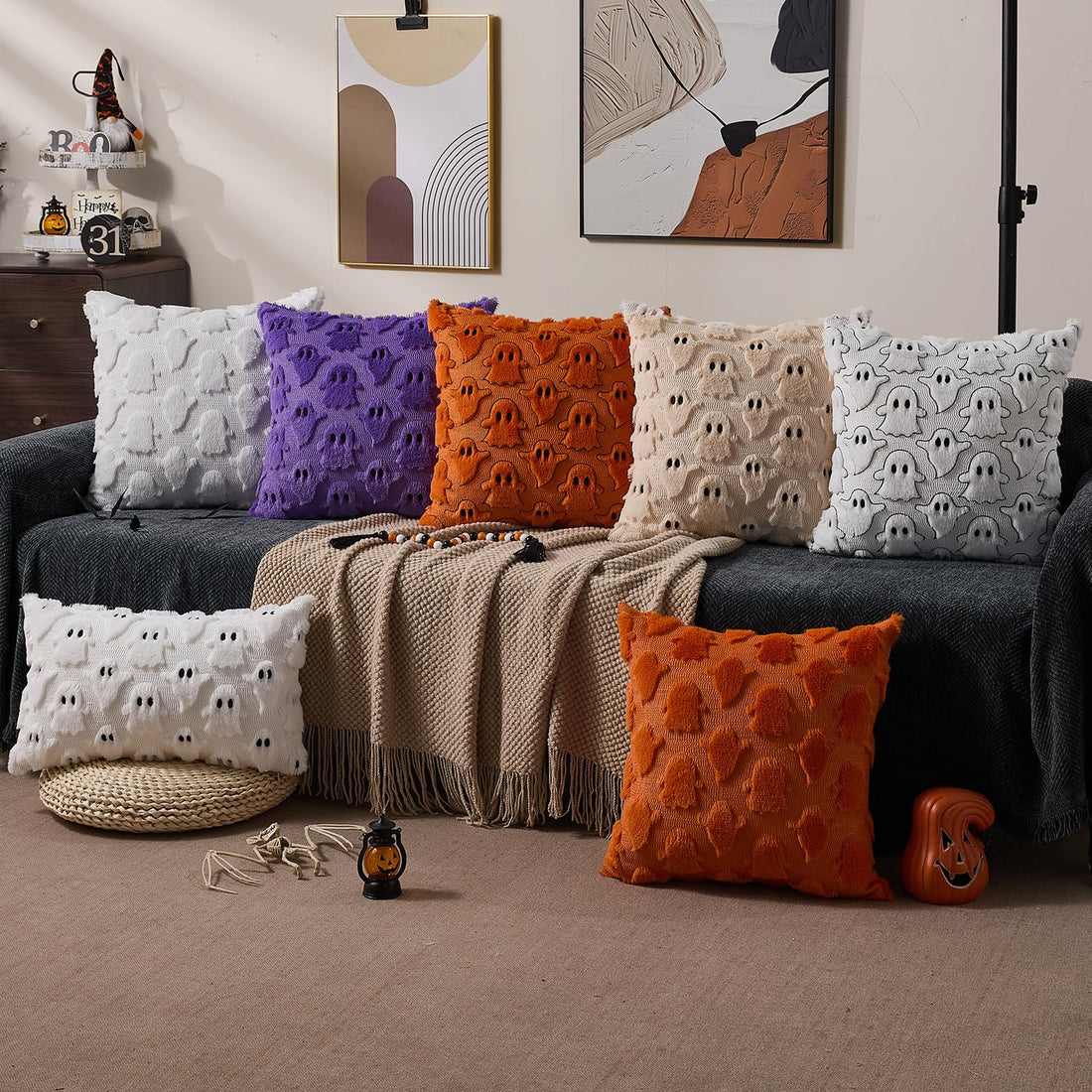 DFXSZ Halloween Ghost Pillow Covers – Set of 2 - DFXSZ Halloween Ghost Pillow Covers – Set of 2