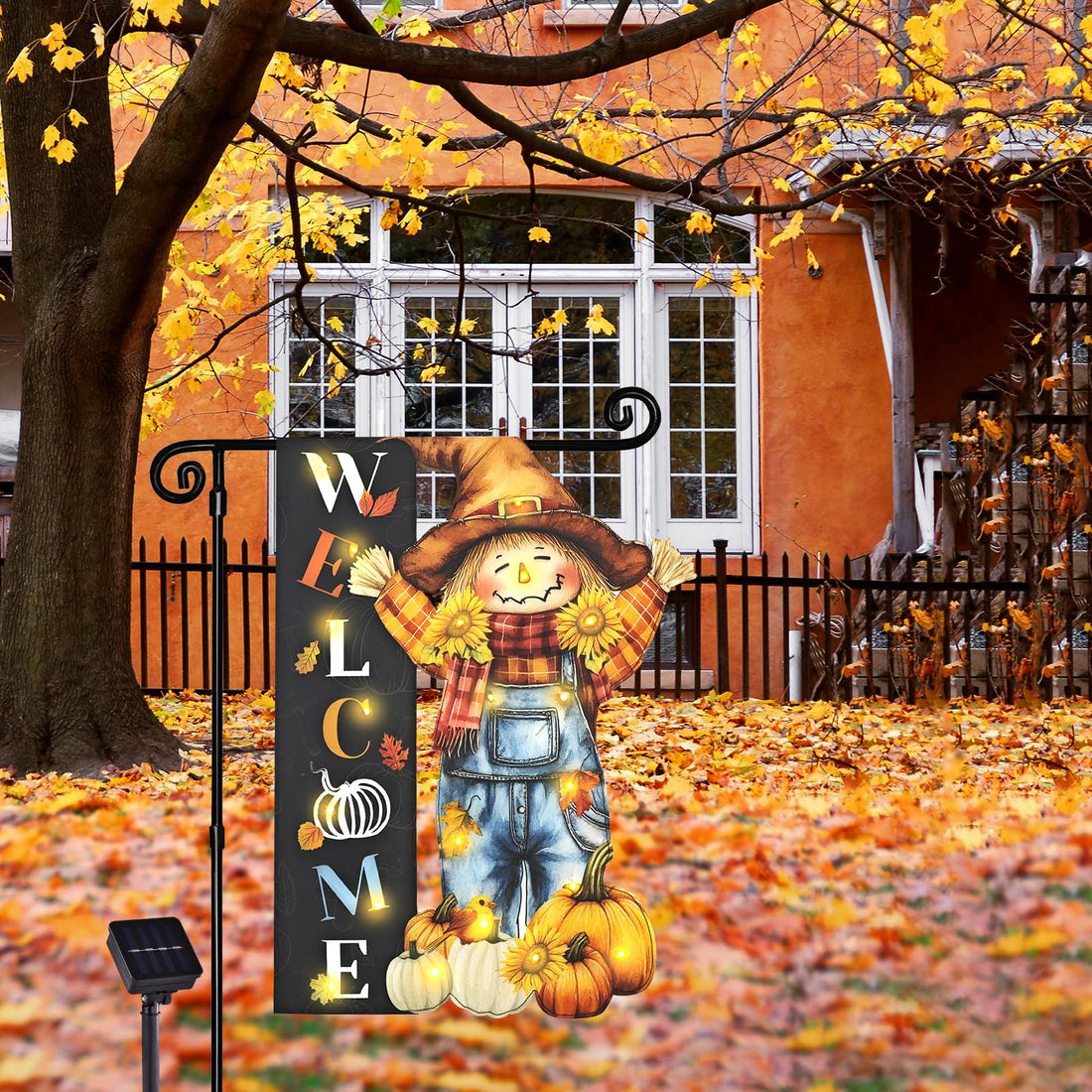 Halloween Lighted Garden Flag for Outside - Halloween Lighted Garden Flag for Outside