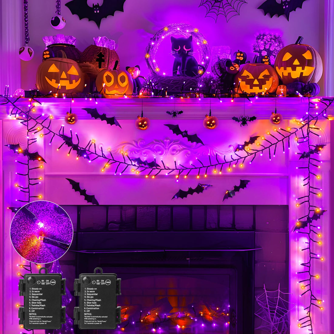 Brightown Battery Operated Halloween Lights Outdoor - Brightown Battery Operated Halloween Lights Outdoor
