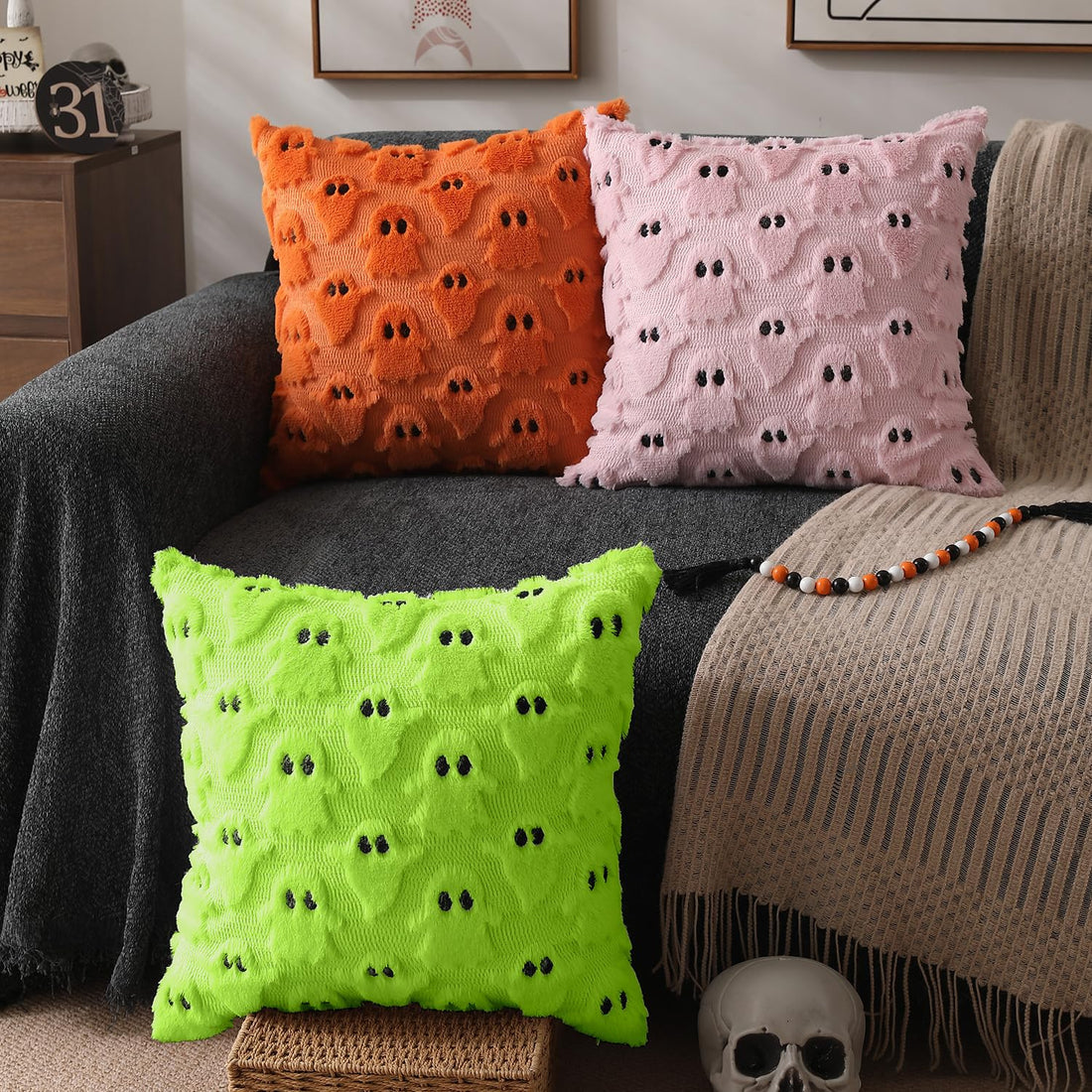 DFXSZ Halloween Ghost Pillow Covers – Set of 2 - DFXSZ Halloween Ghost Pillow Covers – Set of 2