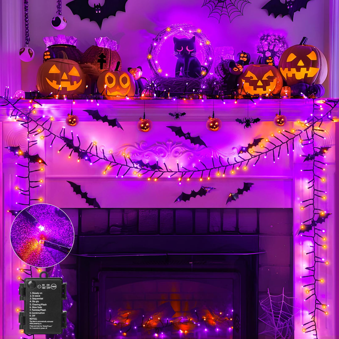 Brightown Battery Operated Halloween Lights Outdoor - Brightown Battery Operated Halloween Lights Outdoor