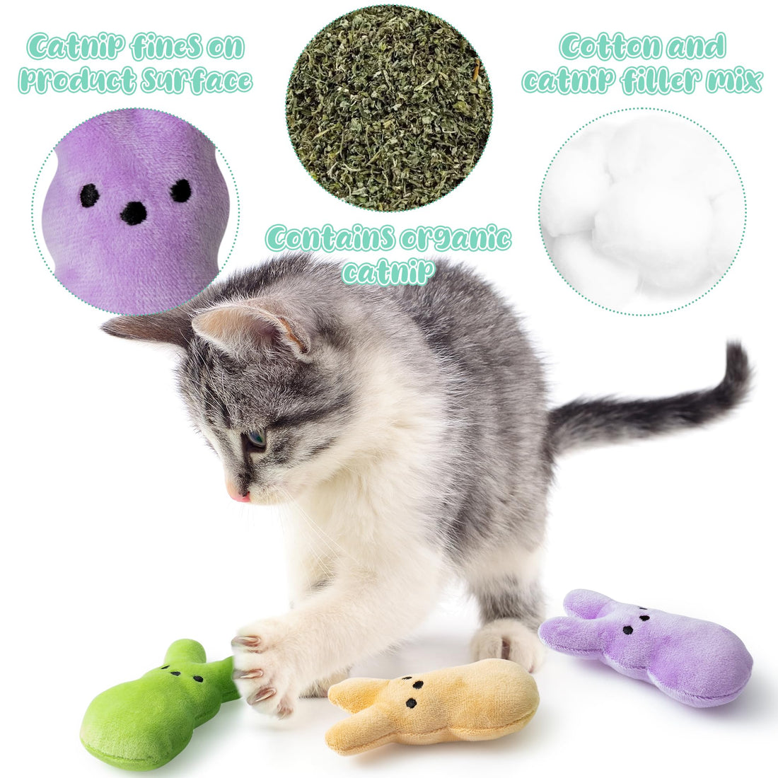 MALLMALL6 Halloween Catnip Toys – 5pcs Pumpkin Teething Set for Kittens & Cats - MALLMALL6 Halloween Catnip Toys – 5pcs Pumpkin Teething Set for Kittens & Cats