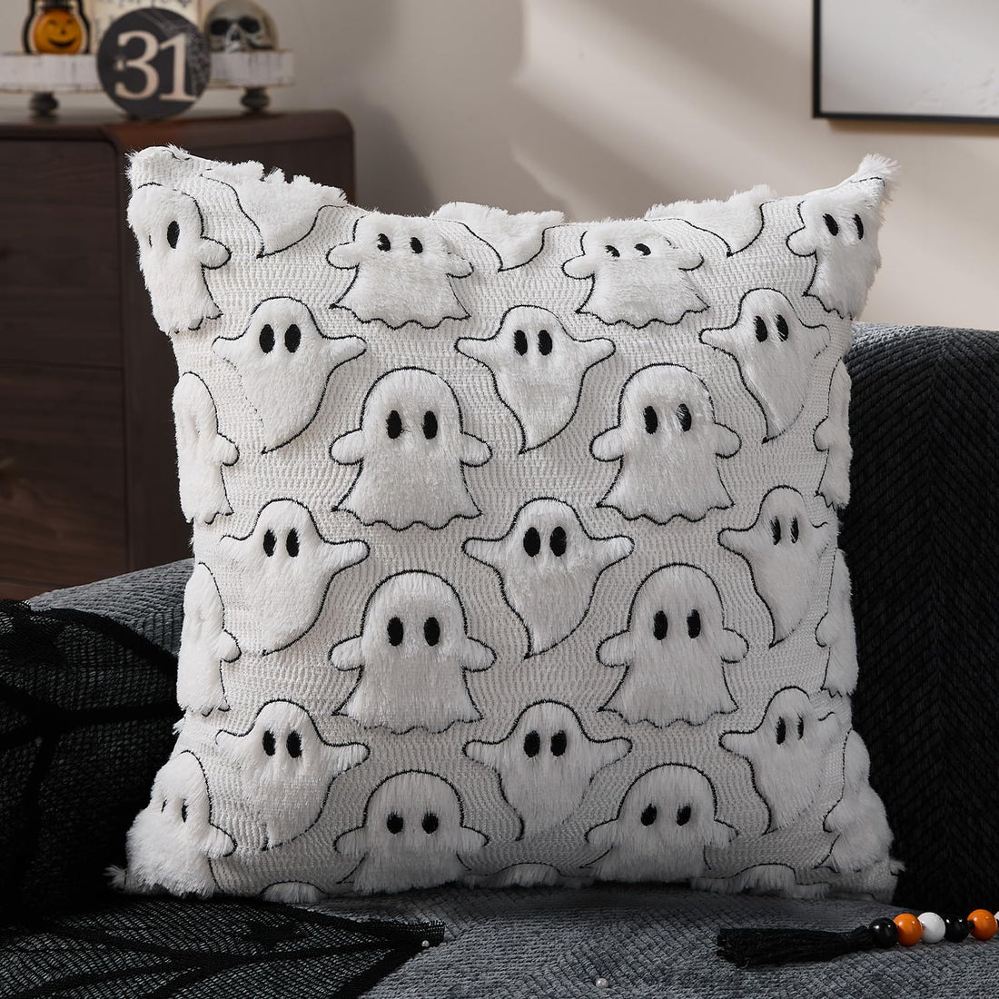 DFXSZ Halloween Ghost Pillow Covers – Set of 2 - DFXSZ Halloween Ghost Pillow Covers – Set of 2