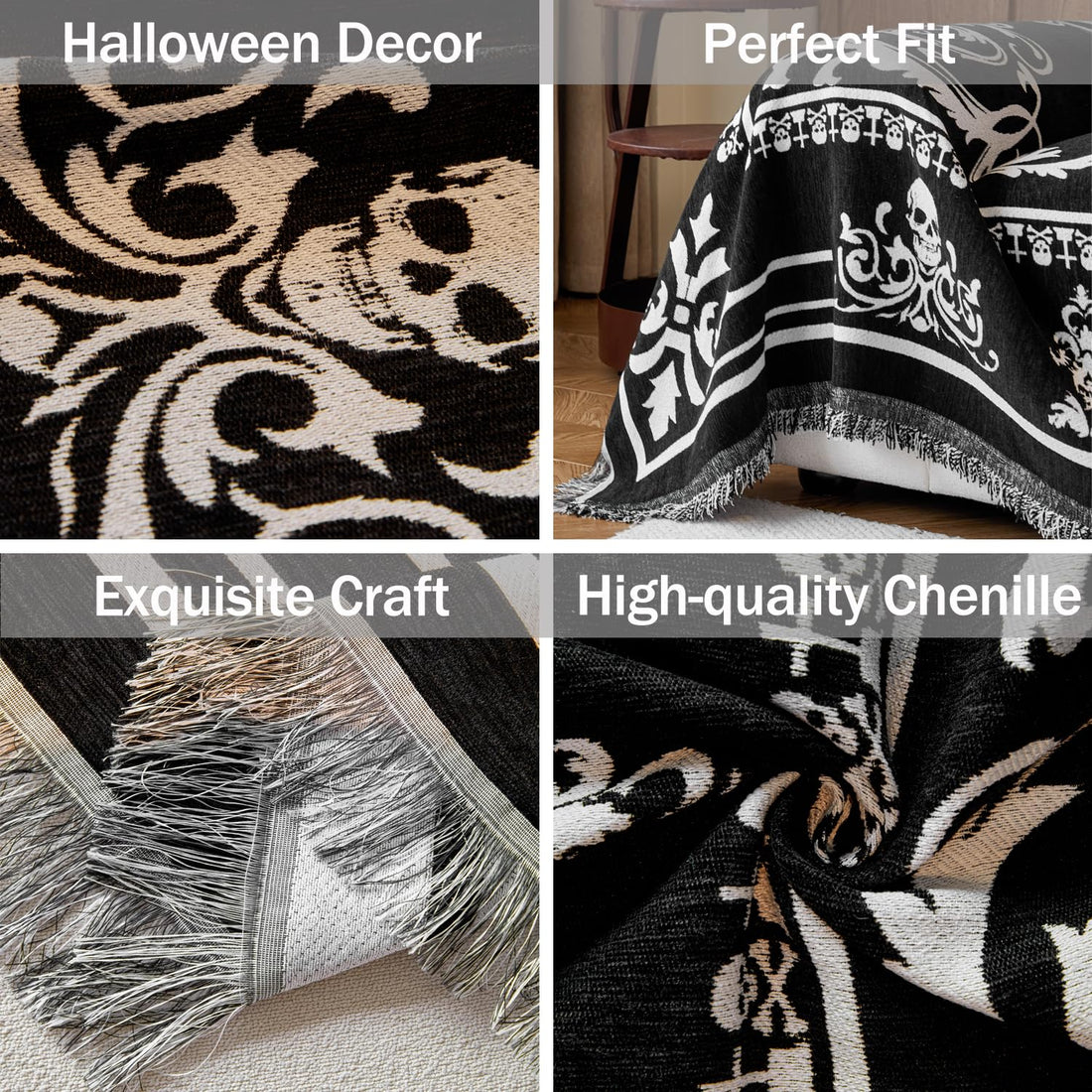 EVENHUG Halloween Reversible Sofa Cover - EVENHUG Halloween Reversible Sofa Cover