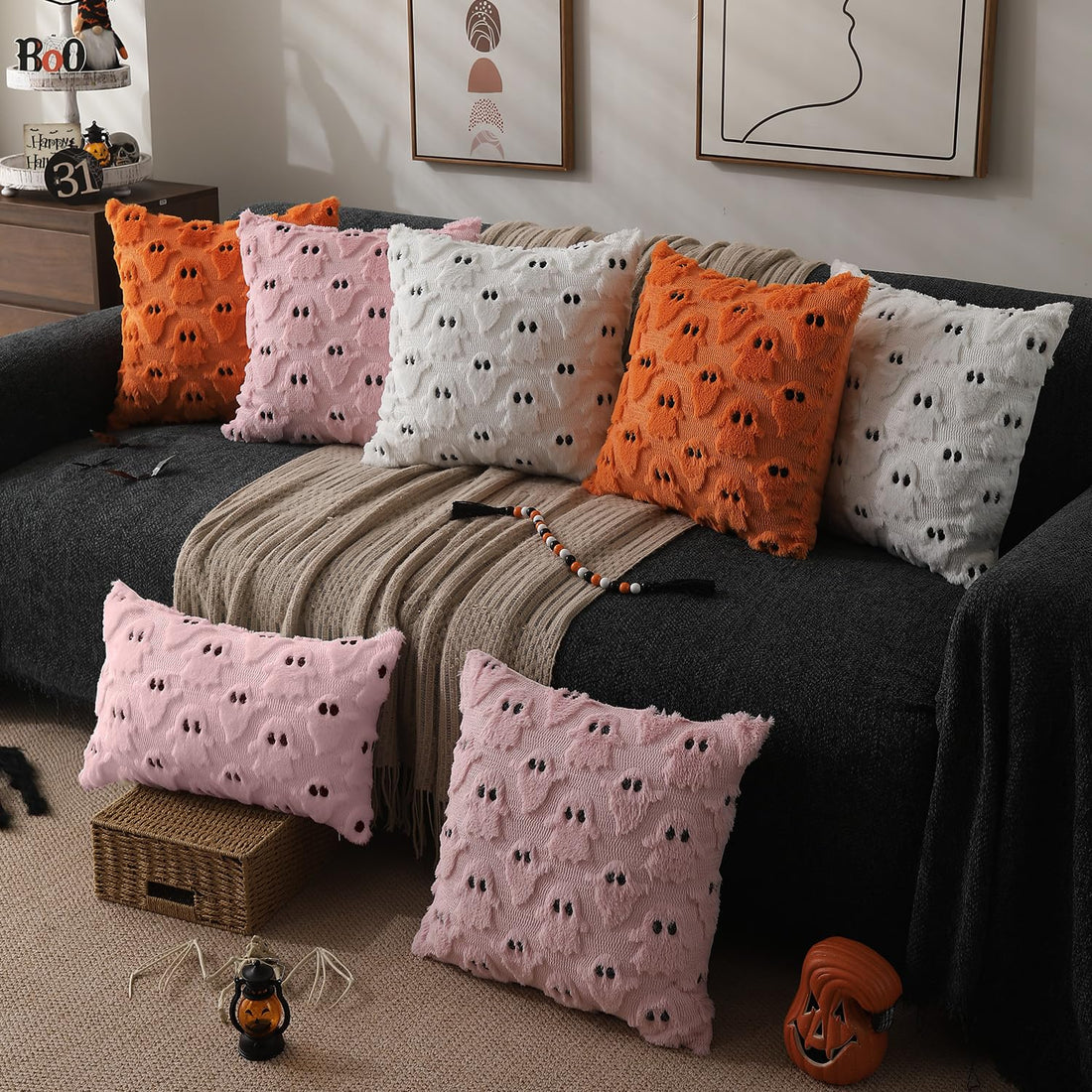 DFXSZ Halloween Ghost Pillow Covers – Set of 2 - DFXSZ Halloween Ghost Pillow Covers – Set of 2