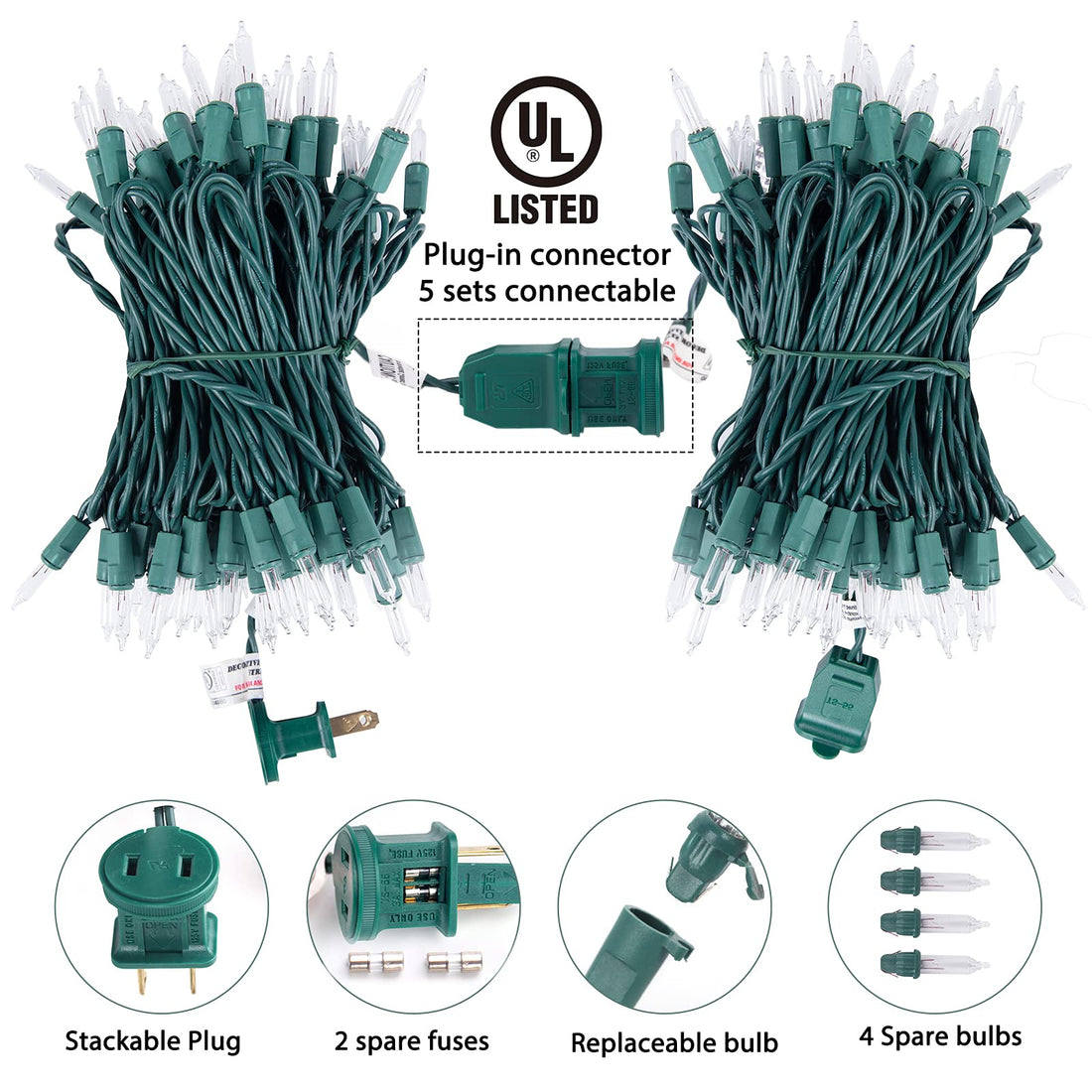 Minetom 25FT Halloween Purple String Lights - Minetom 25FT Halloween Purple String Lights