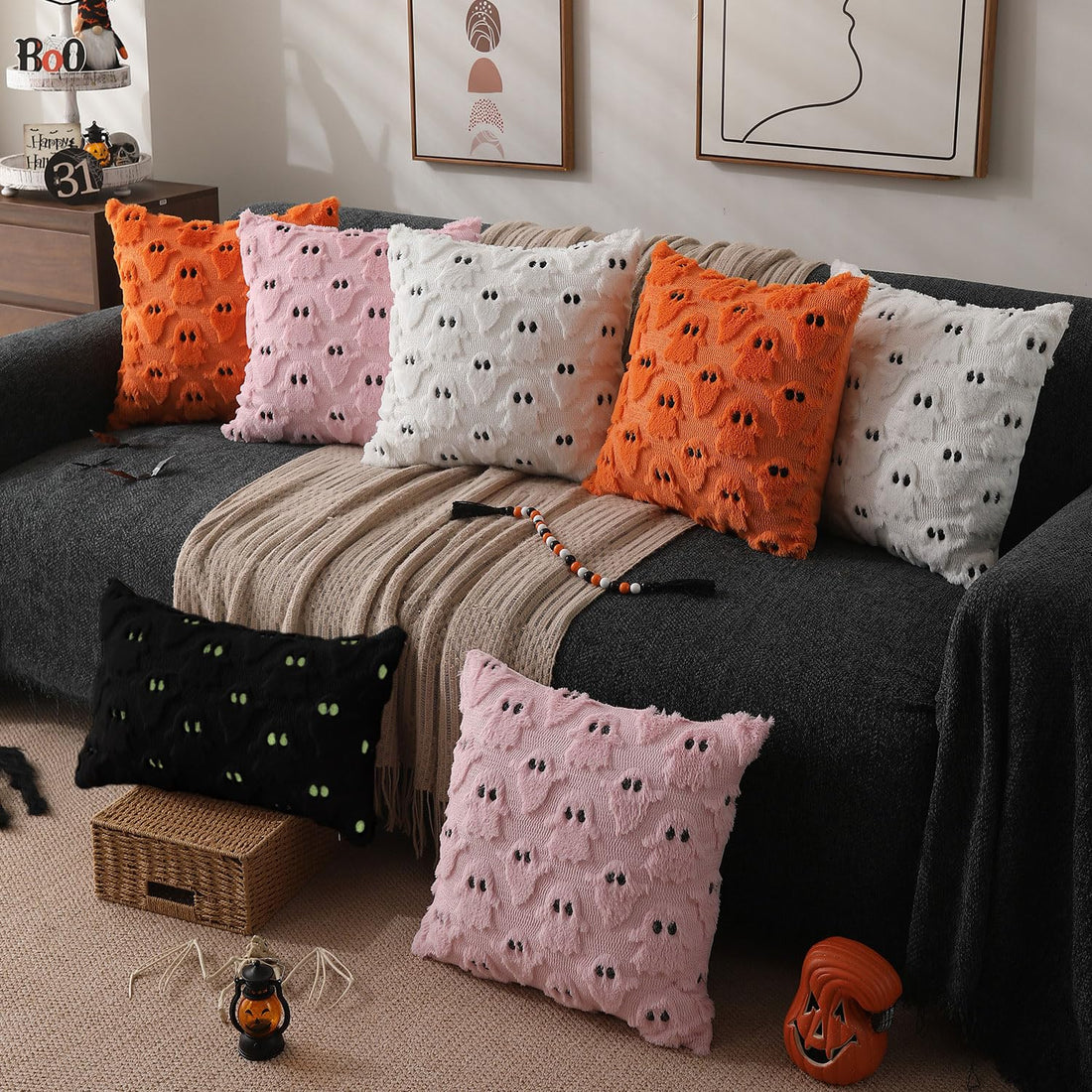 DFXSZ Halloween Ghost Pillow Covers – Set of 2 - DFXSZ Halloween Ghost Pillow Covers – Set of 2