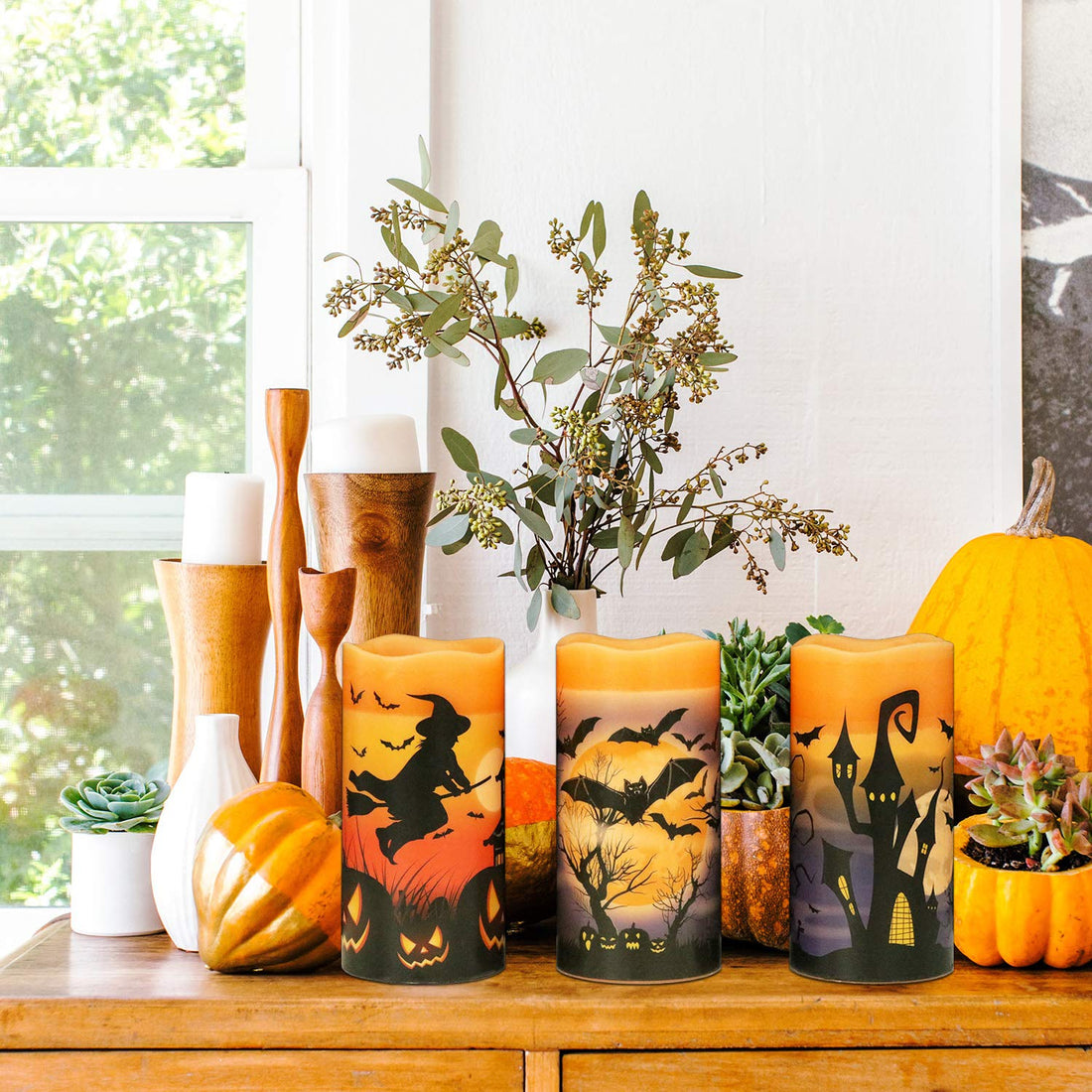 Eldnacele Halloween Flameless LED Candles - Eldnacele Halloween Flameless LED Candles
