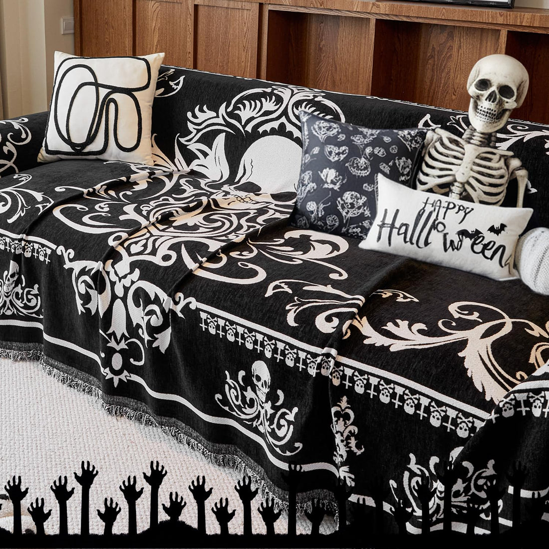 EVENHUG Halloween Reversible Sofa Cover - EVENHUG Halloween Reversible Sofa Cover