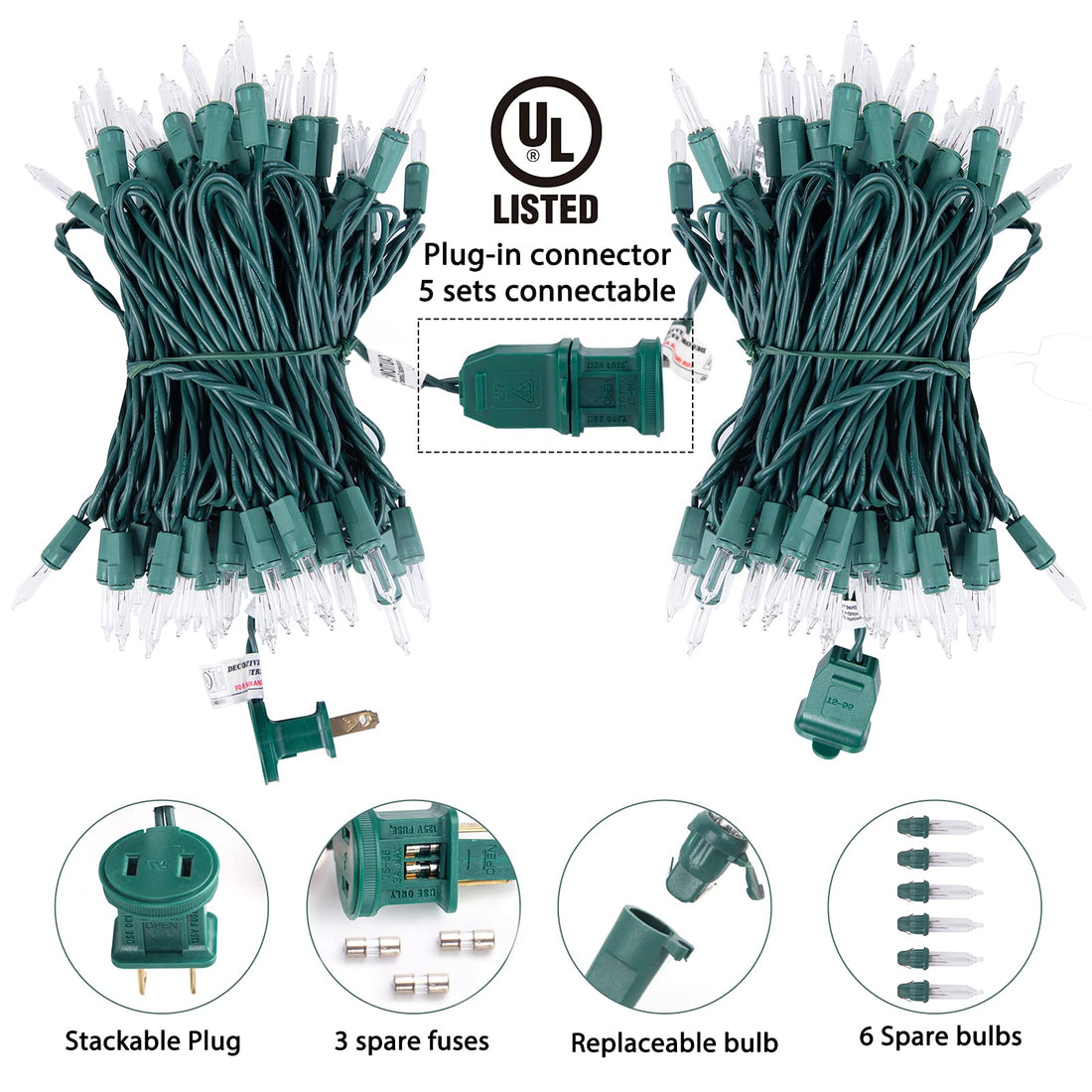 Minetom 25FT Halloween Purple String Lights - Minetom 25FT Halloween Purple String Lights