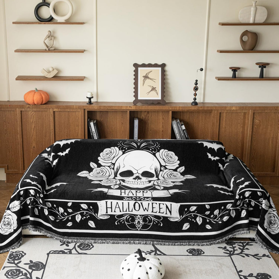 EVENHUG Halloween Reversible Sofa Cover - EVENHUG Halloween Reversible Sofa Cover