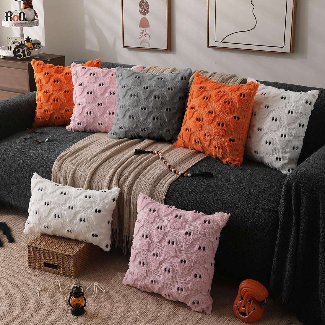 DFXSZ Halloween Ghost Pillow Covers – Set of 2 - DFXSZ Halloween Ghost Pillow Covers – Set of 2