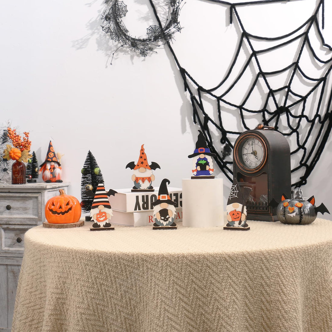 Halloween Wooden Tabletop Decorations (Set of 5) - Halloween Wooden Tabletop Decorations (Set of 5)