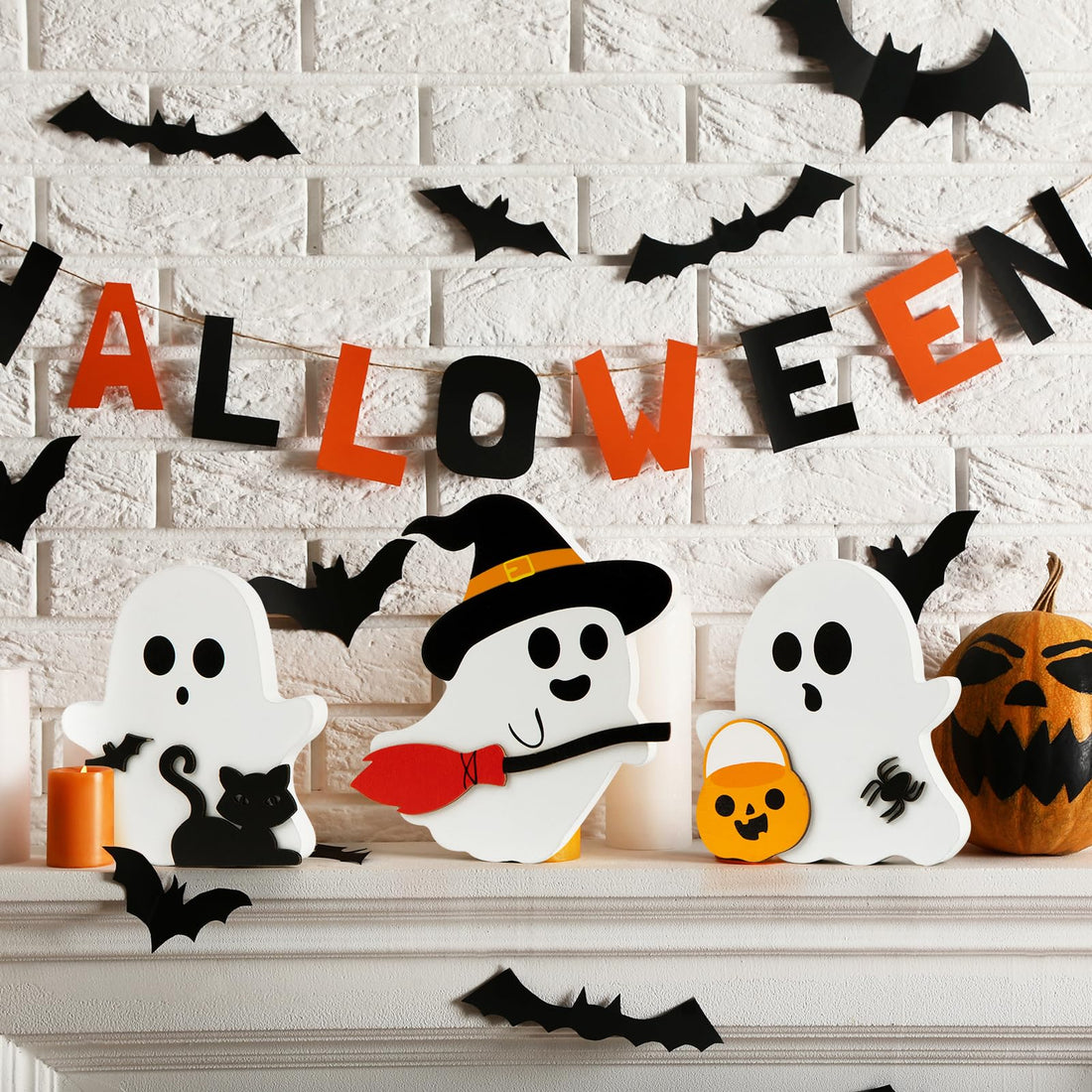 COCHIE Cute Ghost Halloween Decorations Indoor - COCHIE Cute Ghost Halloween Decorations Indoor