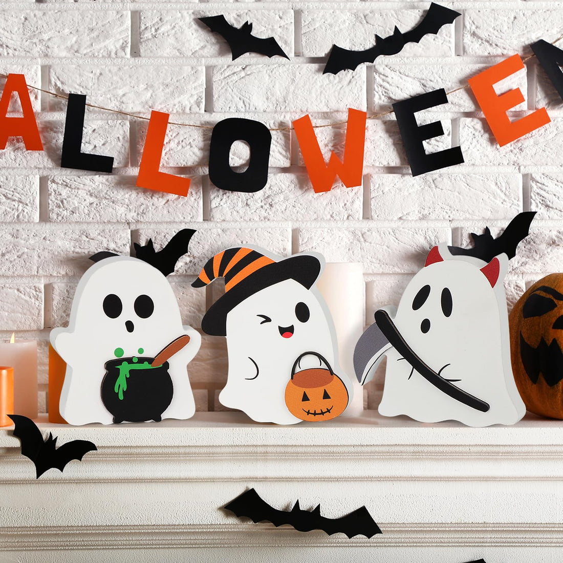 COCHIE Cute Ghost Halloween Decorations Indoor - COCHIE Cute Ghost Halloween Decorations Indoor