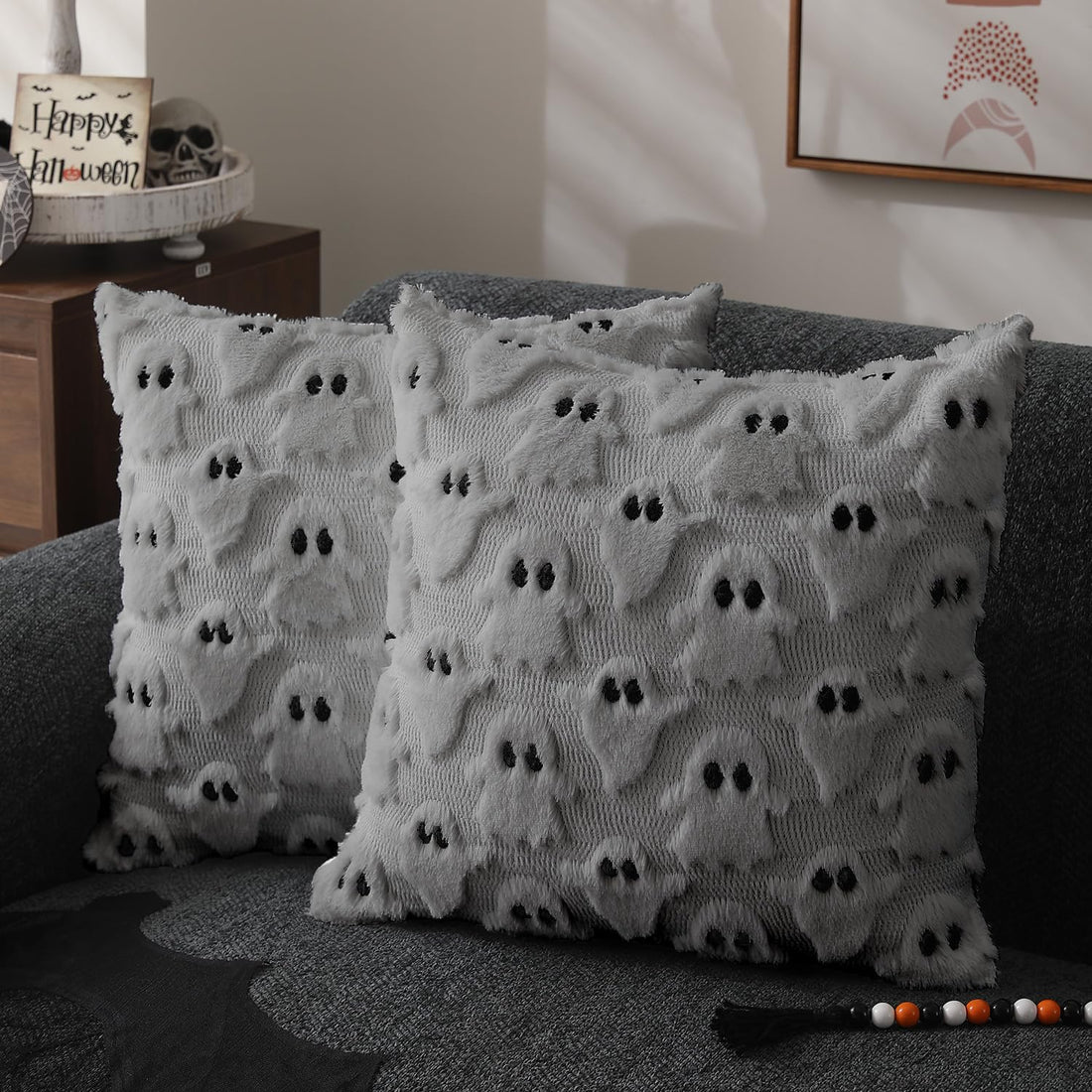 DFXSZ Halloween Ghost Pillow Covers – Set of 2 - DFXSZ Halloween Ghost Pillow Covers – Set of 2