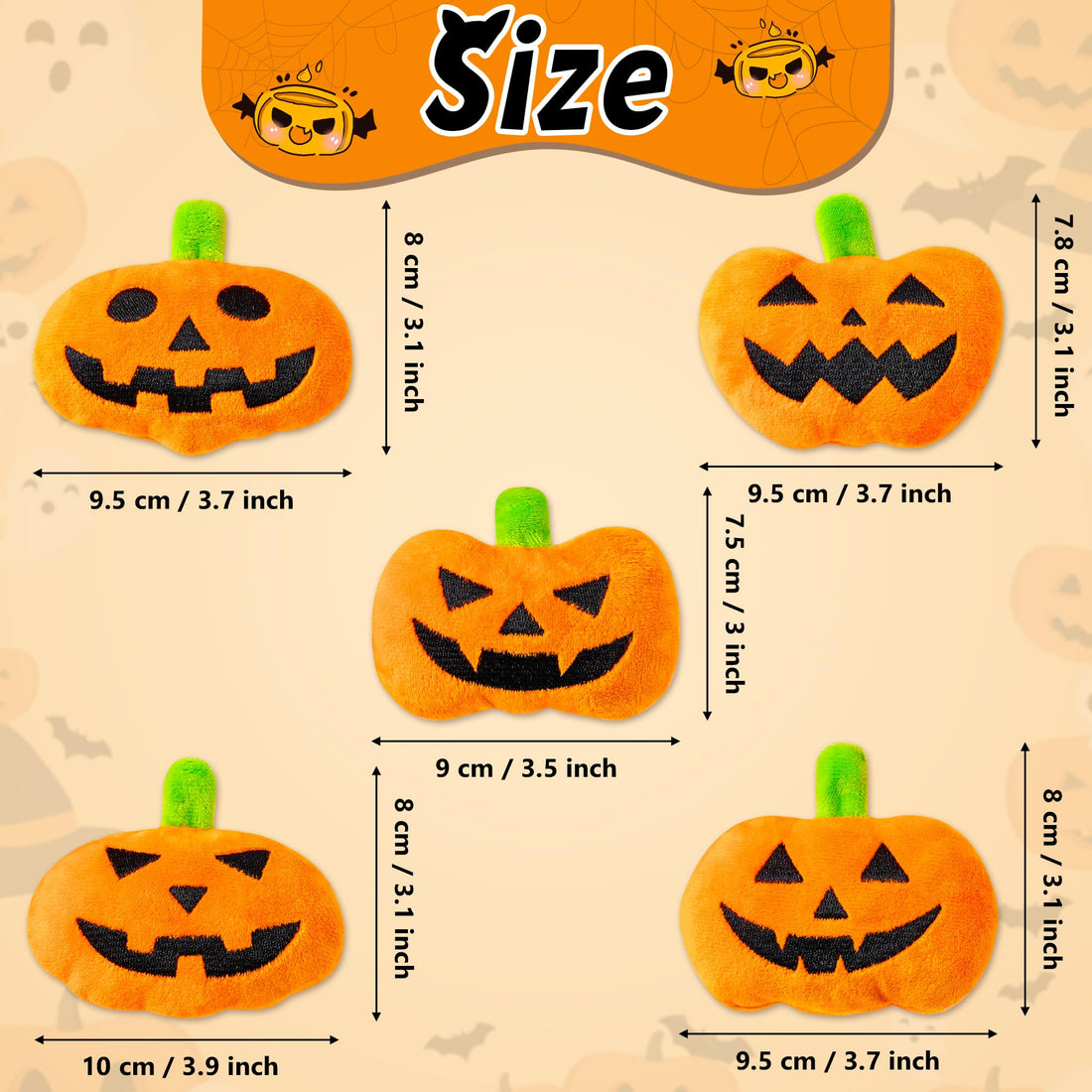 MALLMALL6 Halloween Catnip Toys – 5pcs Pumpkin Teething Set for Kittens & Cats - MALLMALL6 Halloween Catnip Toys – 5pcs Pumpkin Teething Set for Kittens & Cats