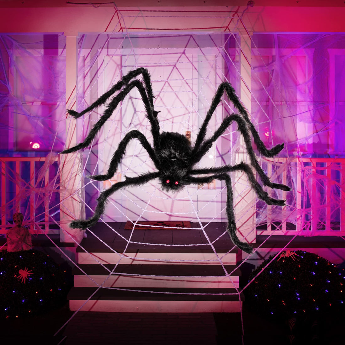 JOYIN 5ft Giant Halloween Spider – Large Black Spider for Outdoor Yard - JOYIN 5ft Giant Halloween Spider – Large Black Spider for Outdoor Yard