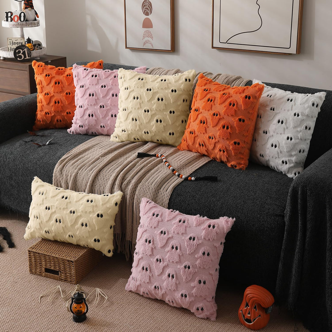 DFXSZ Halloween Ghost Pillow Covers – Set of 2 - DFXSZ Halloween Ghost Pillow Covers – Set of 2