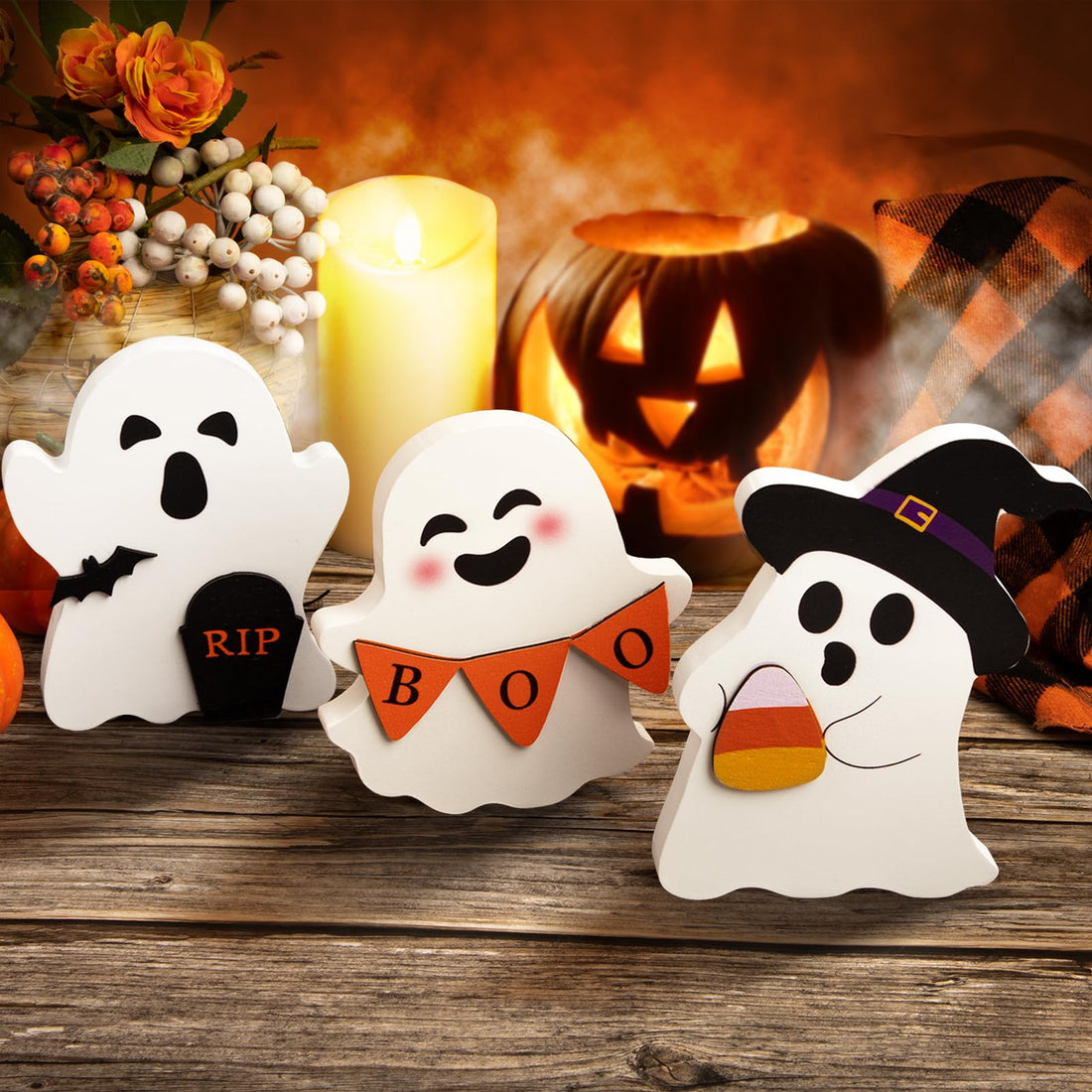 COCHIE Cute Ghost Halloween Decorations Indoor - COCHIE Cute Ghost Halloween Decorations Indoor