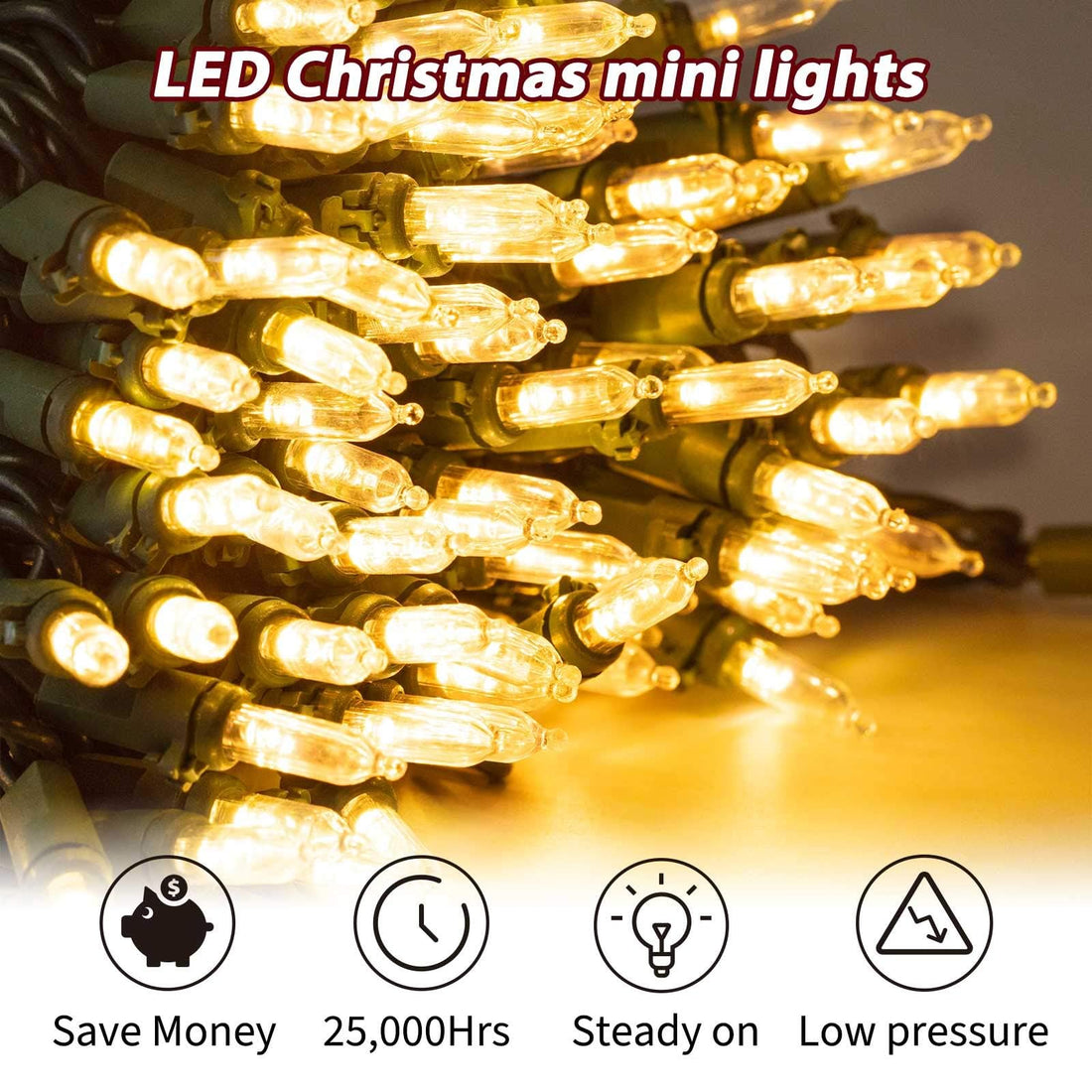 Minetom 25FT Halloween Purple String Lights - Minetom 25FT Halloween Purple String Lights