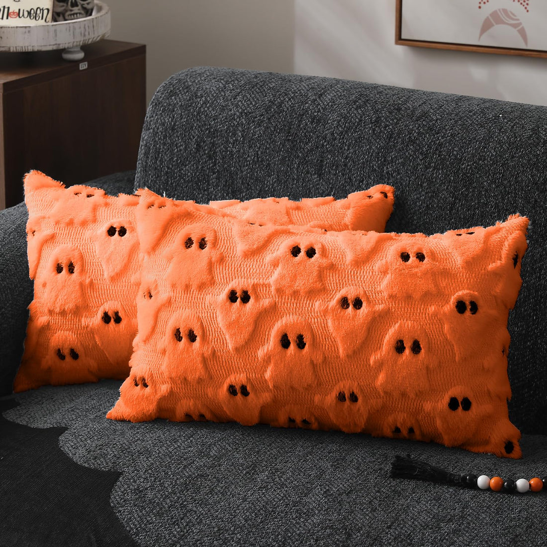 DFXSZ Halloween Ghost Pillow Covers – Set of 2 - DFXSZ Halloween Ghost Pillow Covers – Set of 2
