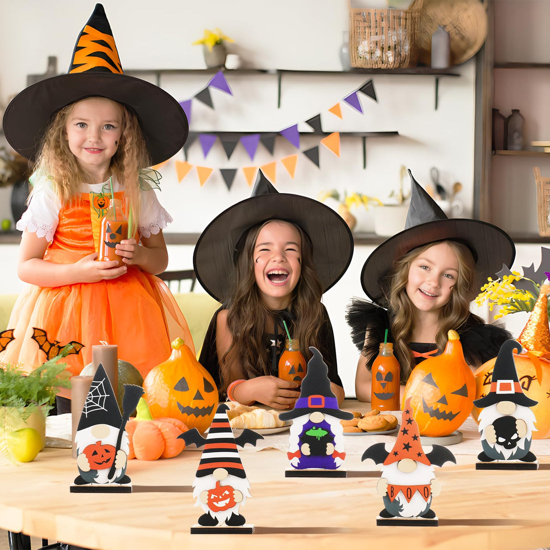 Halloween Wooden Tabletop Decorations (Set of 5) - Halloween Wooden Tabletop Decorations (Set of 5)