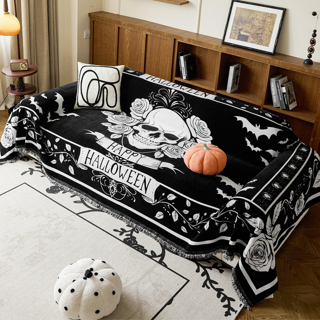 EVENHUG Halloween Reversible Sofa Cover - EVENHUG Halloween Reversible Sofa Cover