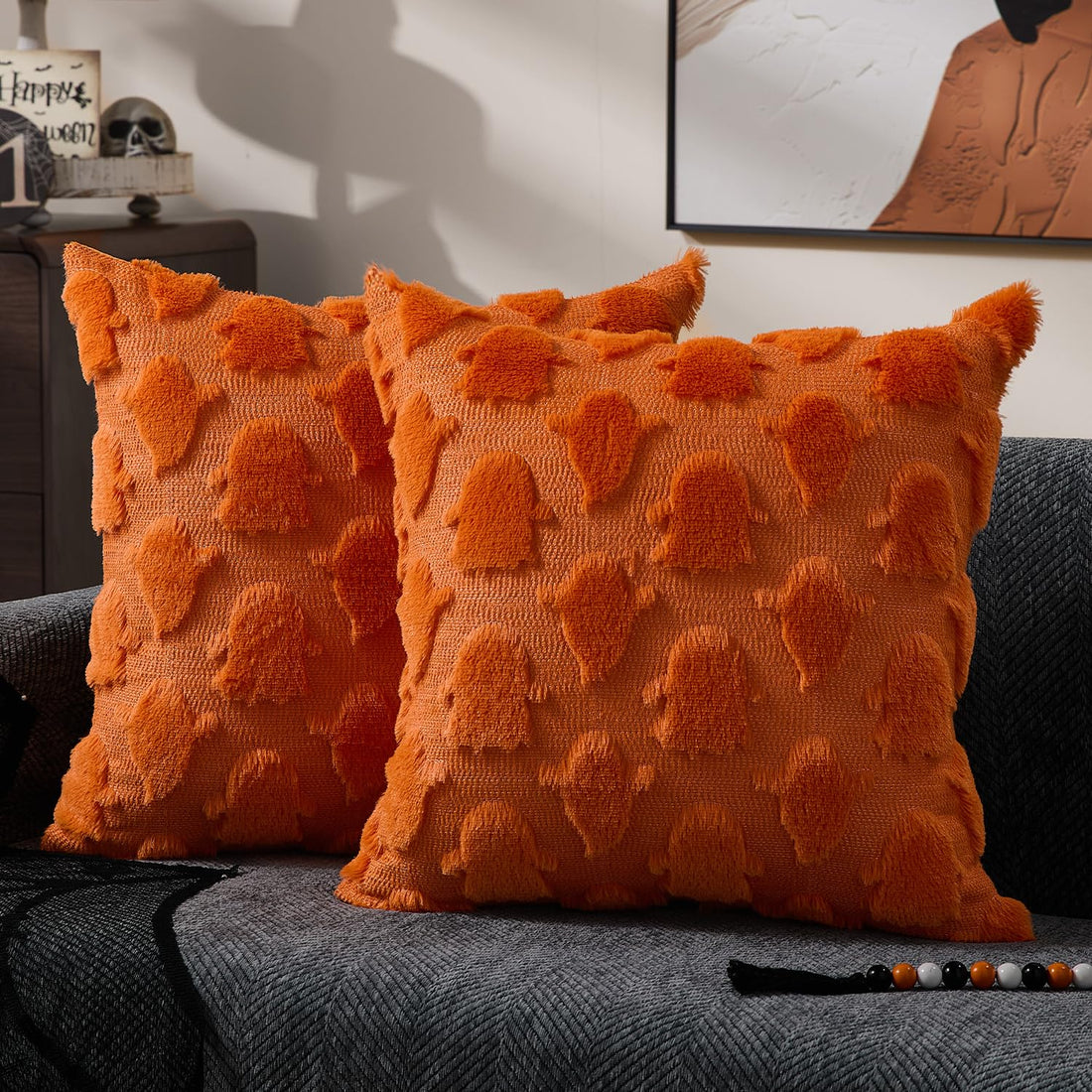 DFXSZ Halloween Ghost Pillow Covers – Set of 2 - DFXSZ Halloween Ghost Pillow Covers – Set of 2