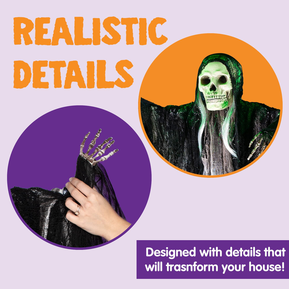 JOYIN 3-Pack Hanging Skeleton Ghosts - JOYIN 3-Pack Hanging Skeleton Ghosts