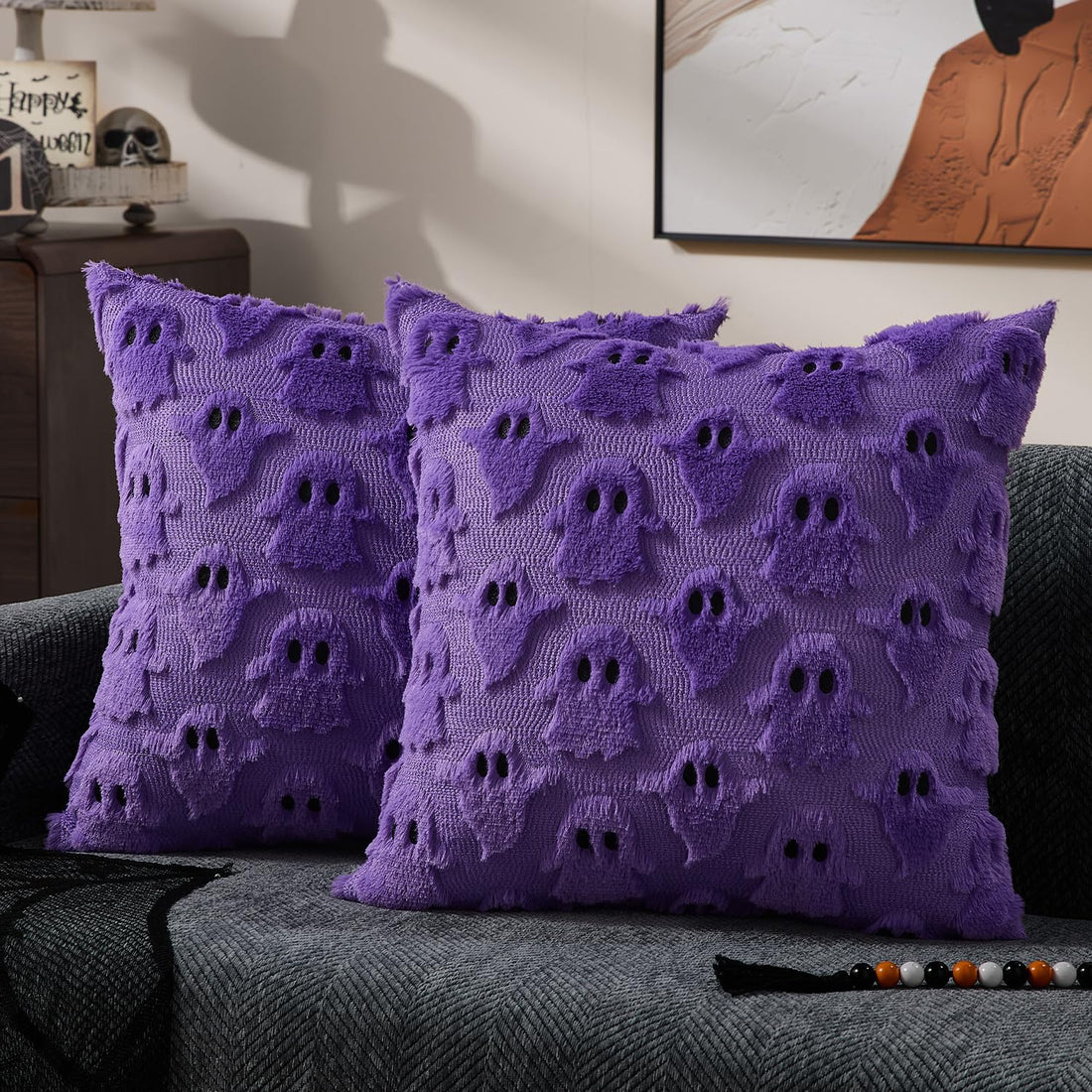 DFXSZ Halloween Ghost Pillow Covers – Set of 2 - DFXSZ Halloween Ghost Pillow Covers – Set of 2