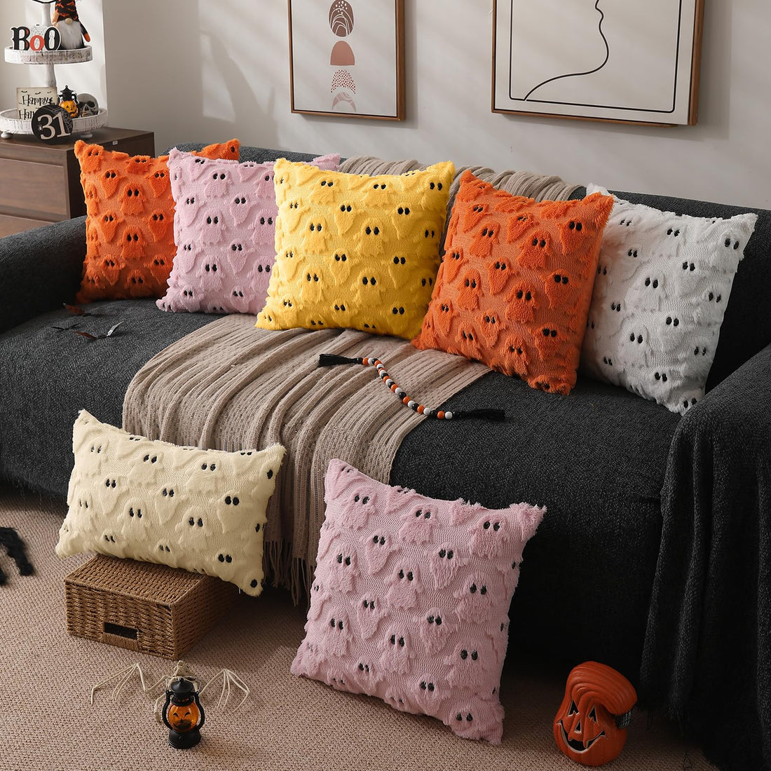 DFXSZ Halloween Ghost Pillow Covers – Set of 2 - DFXSZ Halloween Ghost Pillow Covers – Set of 2