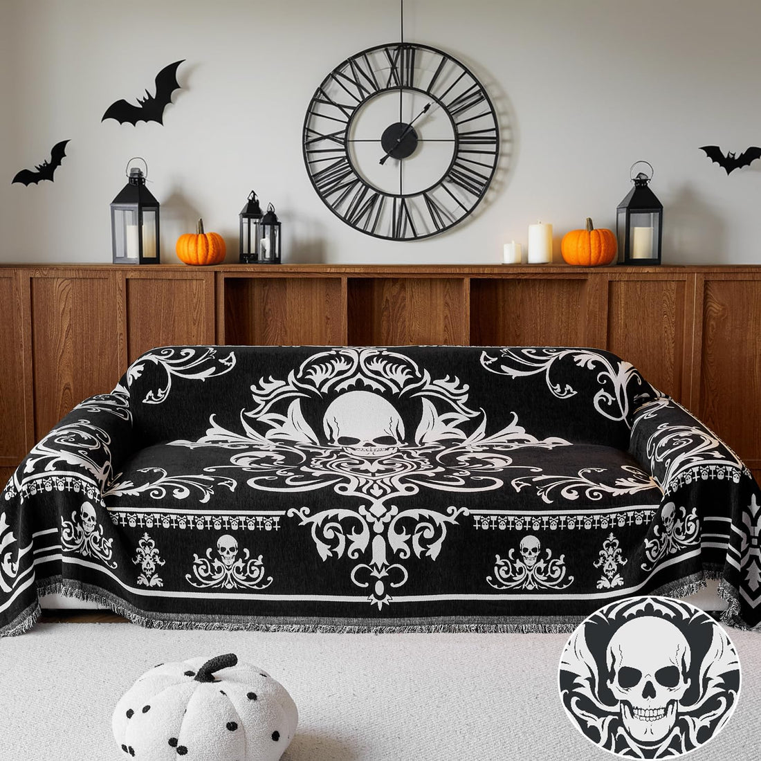 EVENHUG Halloween Reversible Sofa Cover - EVENHUG Halloween Reversible Sofa Cover