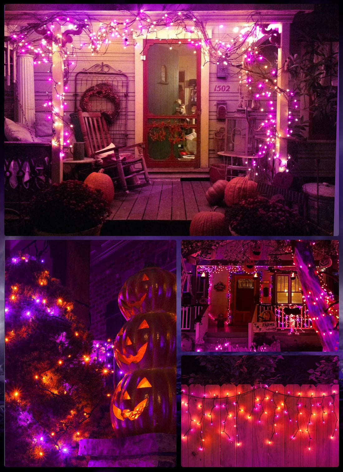Minetom 25FT Halloween Purple String Lights - Minetom 25FT Halloween Purple String Lights