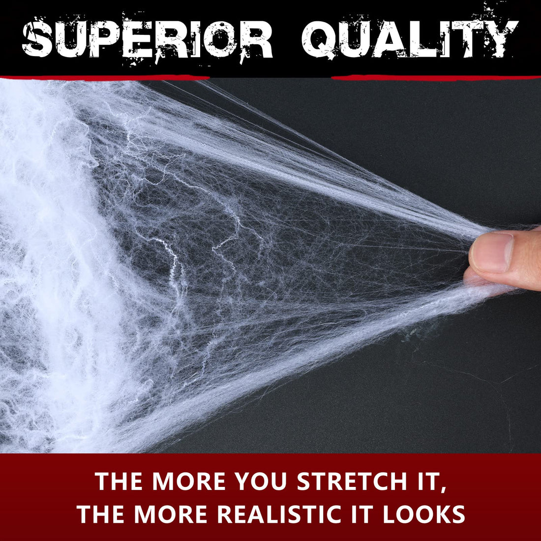 1400 Sqft Halloween Spider Web with 150 Fake Spiders - 1400 Sqft Halloween Spider Web with 150 Fake Spiders