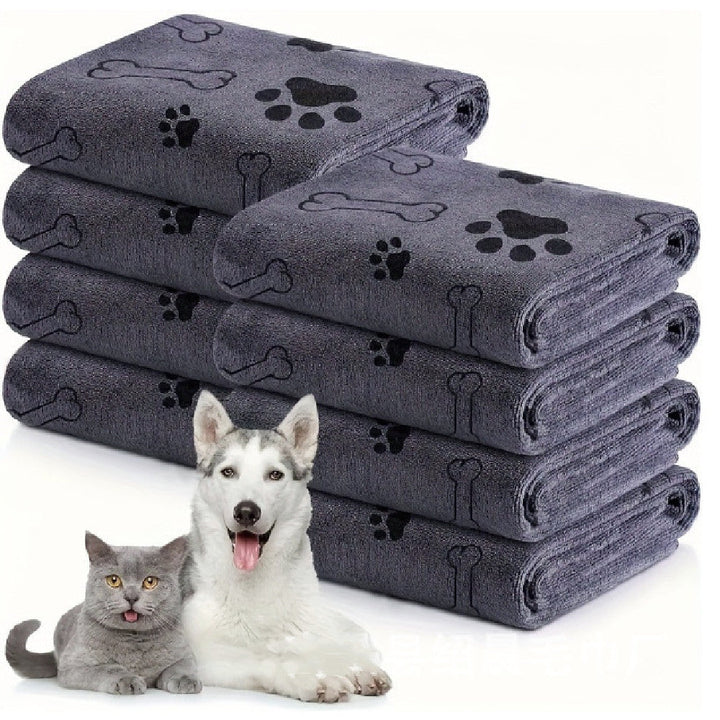 Pet Microfiber Printed Bath Towel