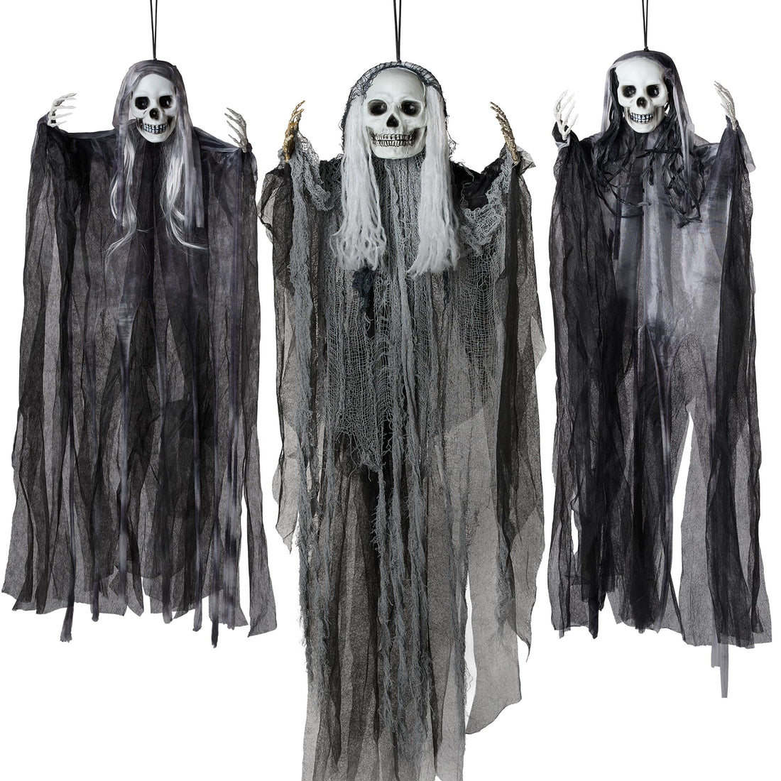 JOYIN 3-Pack Hanging Skeleton Ghosts - JOYIN 3-Pack Hanging Skeleton Ghosts