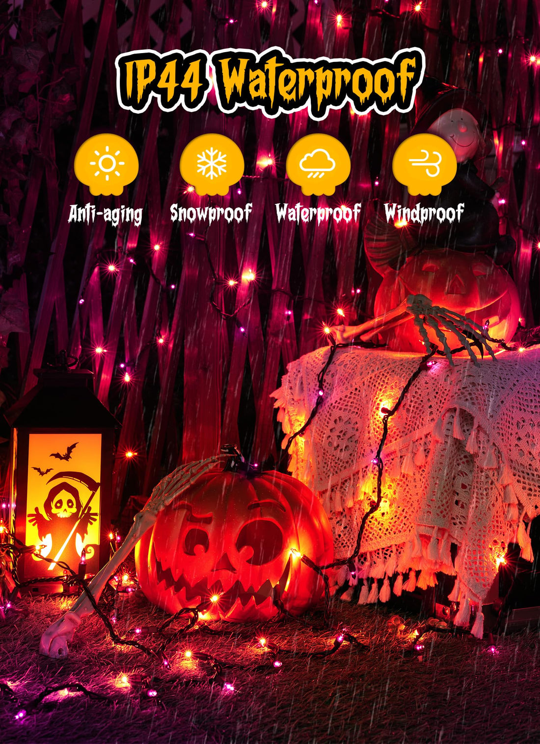 Minetom 25FT Halloween Purple String Lights - Minetom 25FT Halloween Purple String Lights