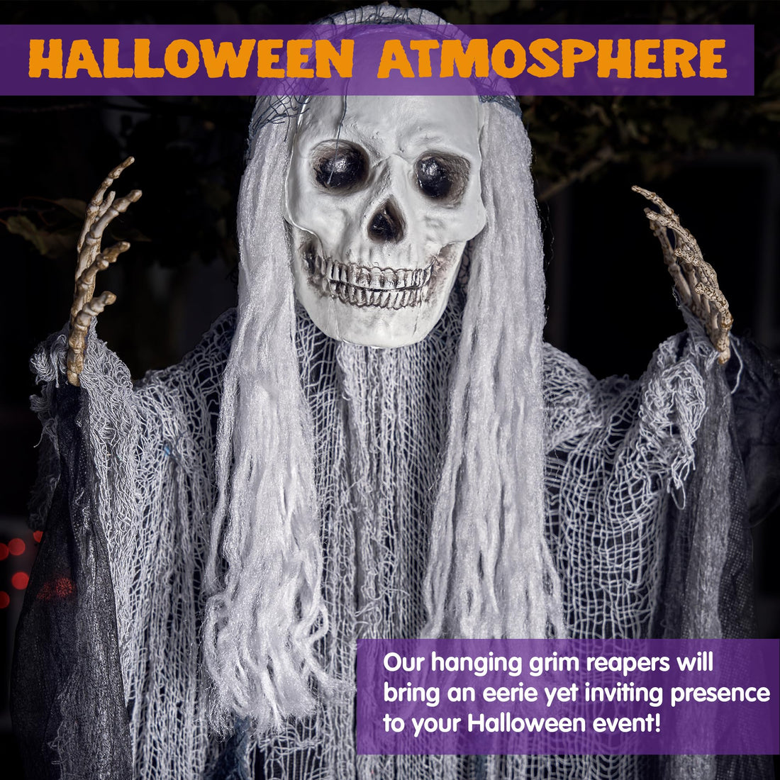JOYIN 3-Pack Hanging Skeleton Ghosts - JOYIN 3-Pack Hanging Skeleton Ghosts