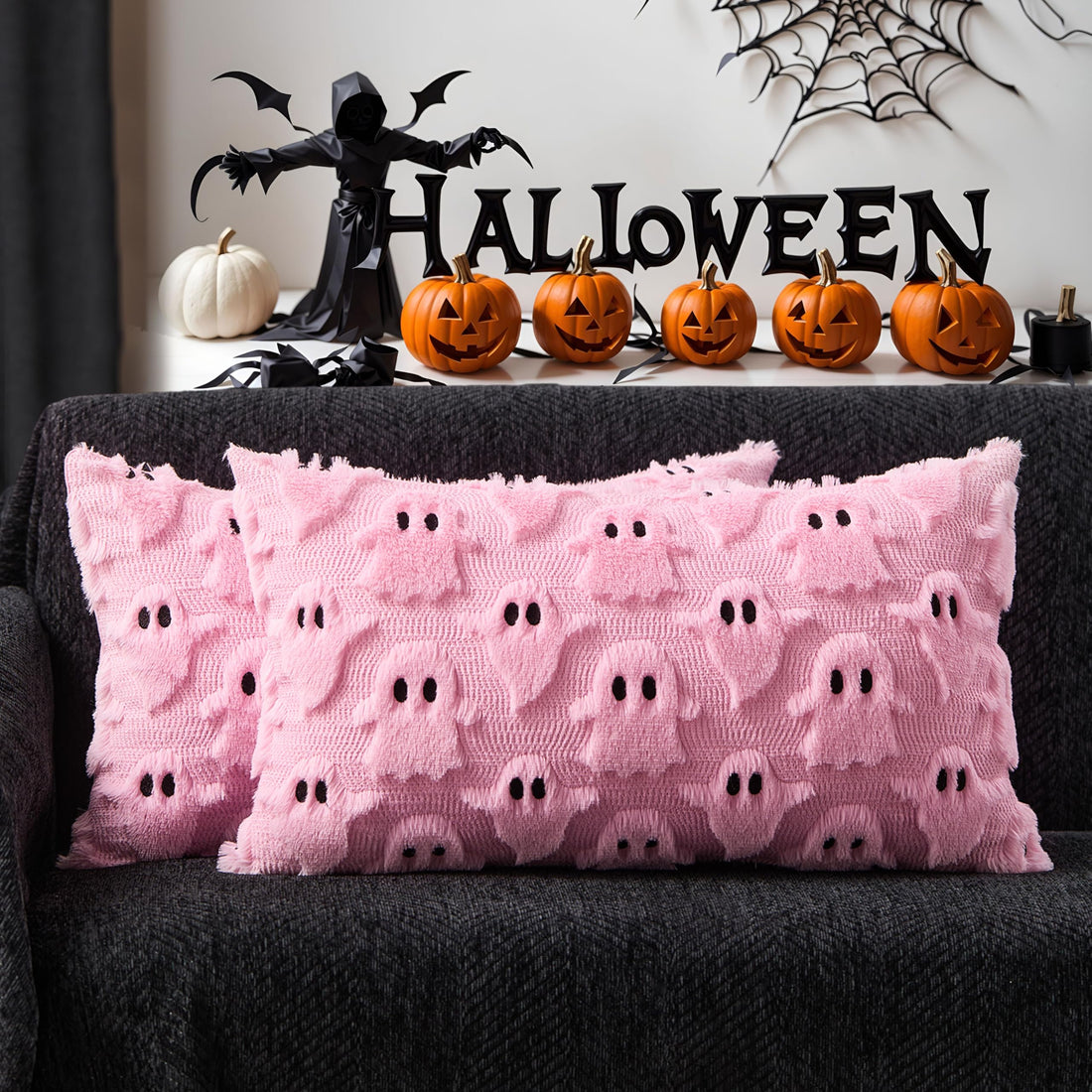 DFXSZ Halloween Ghost Pillow Covers – Set of 2 - DFXSZ Halloween Ghost Pillow Covers – Set of 2