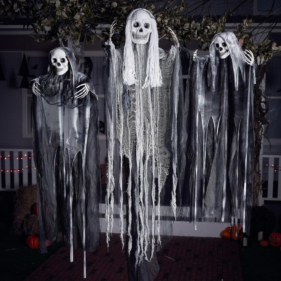 JOYIN 3-Pack Hanging Skeleton Ghosts - JOYIN 3-Pack Hanging Skeleton Ghosts