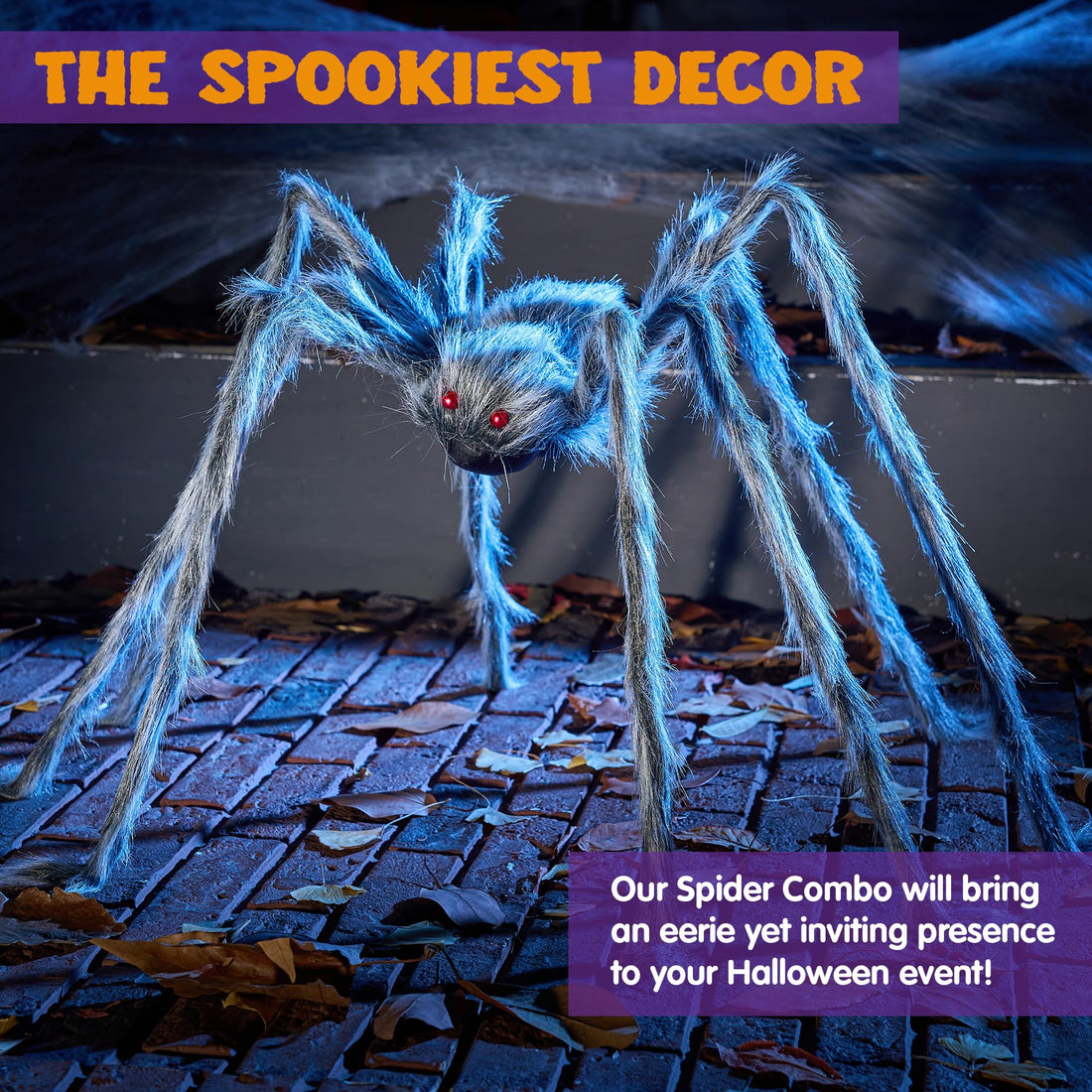 JOYIN 5ft Giant Halloween Spider – Large Black Spider for Outdoor Yard - JOYIN 5ft Giant Halloween Spider – Large Black Spider for Outdoor Yard